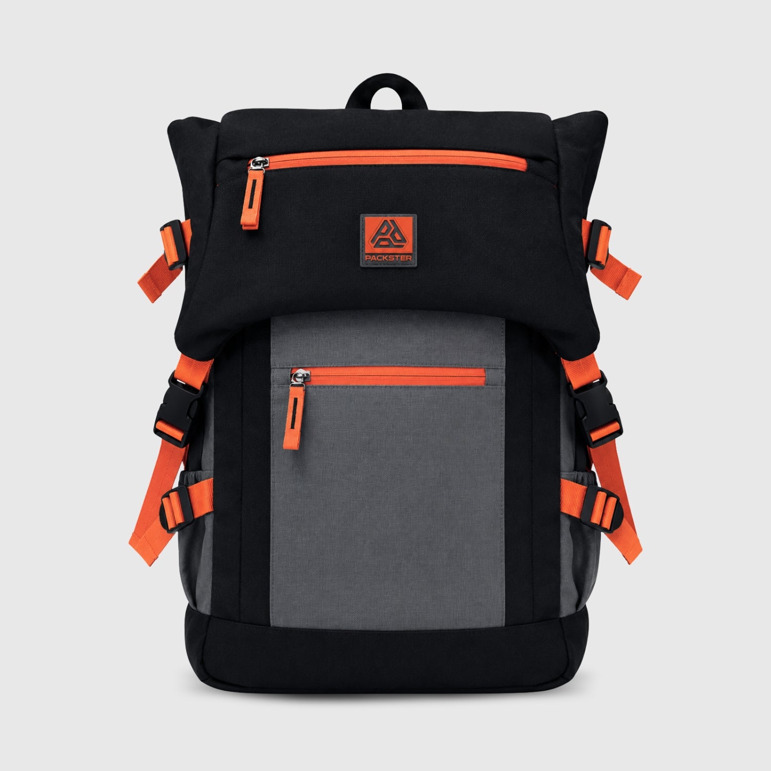 Packster Voyage 43L Black/Orange Travel Backpack for Men & Women –