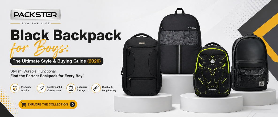 Black Backpack for Boys