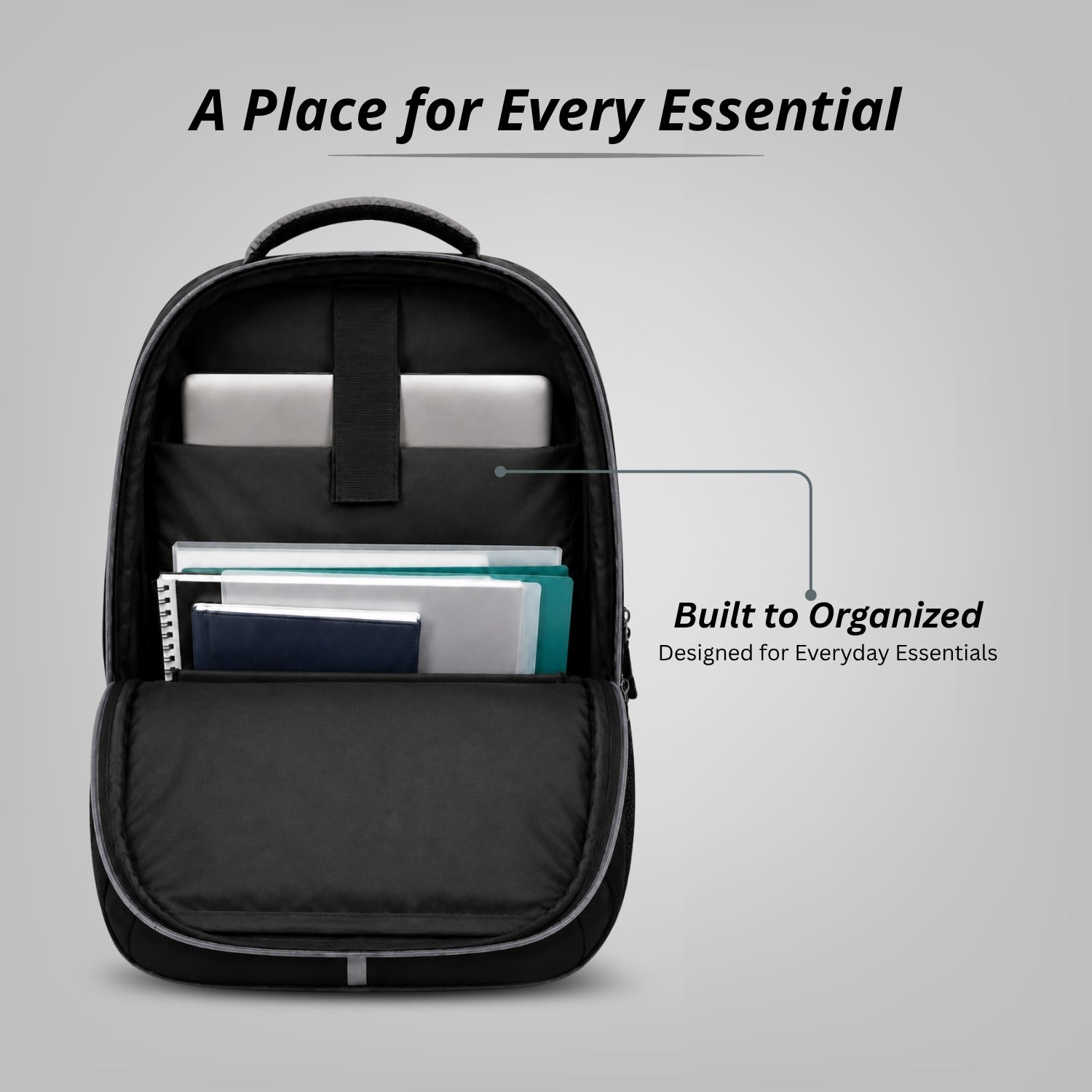 Grey Laptop Backpack for Men & Women