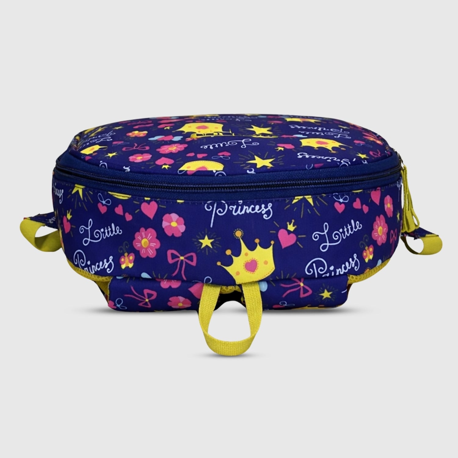 Packster PRE-CROWN Royal Blue 3L Toddler Backpack | Flowers & Butterfly Print | Lightweight Kids School Bag | Padded Back & Adjustable Straps | PVC & Polyester | School Bag for Kids 3-5 Girls
