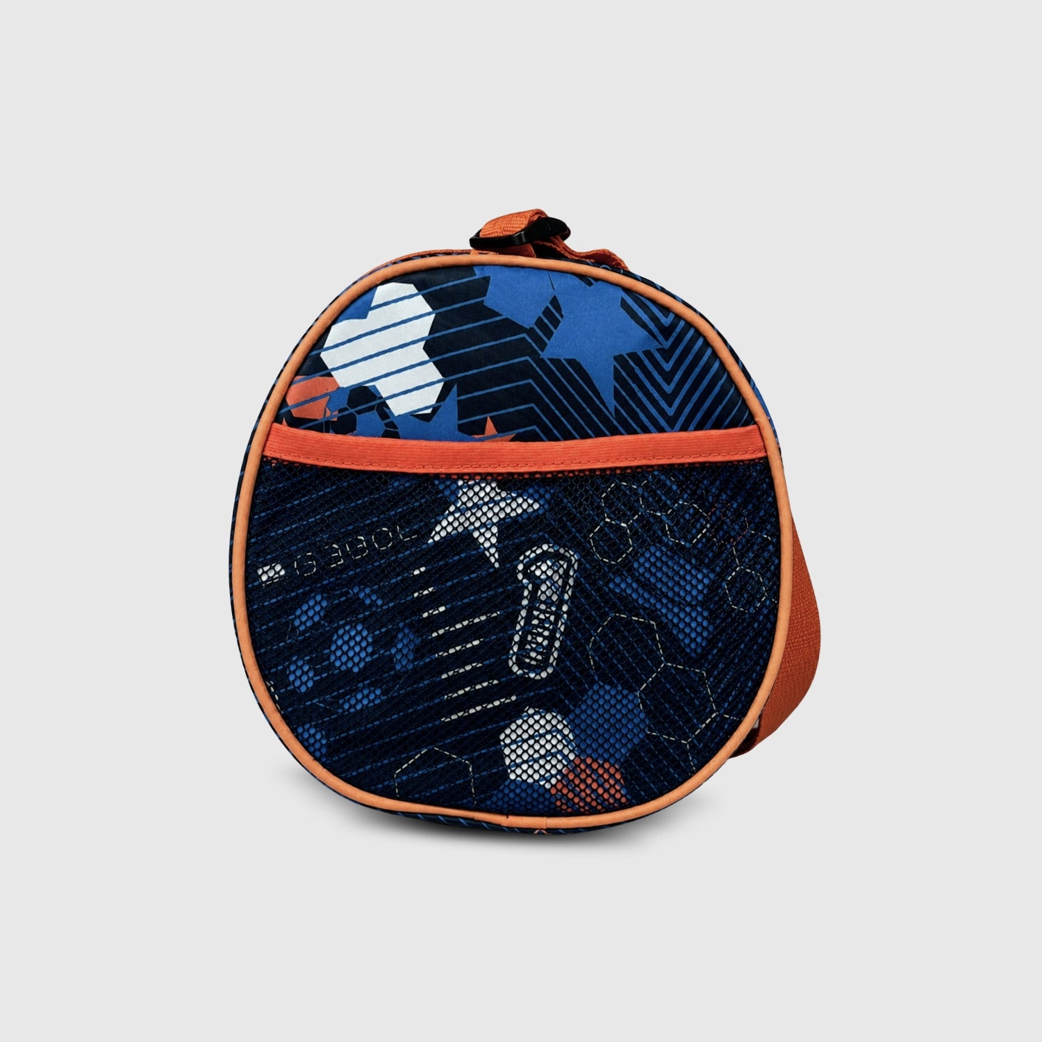 Packster Dribbling 15L Navy Blue & Orange Kids Duffle Bag for Boys & Girls | Sports, Travel & Swimming Bag with Adjustable Shoulder Strap