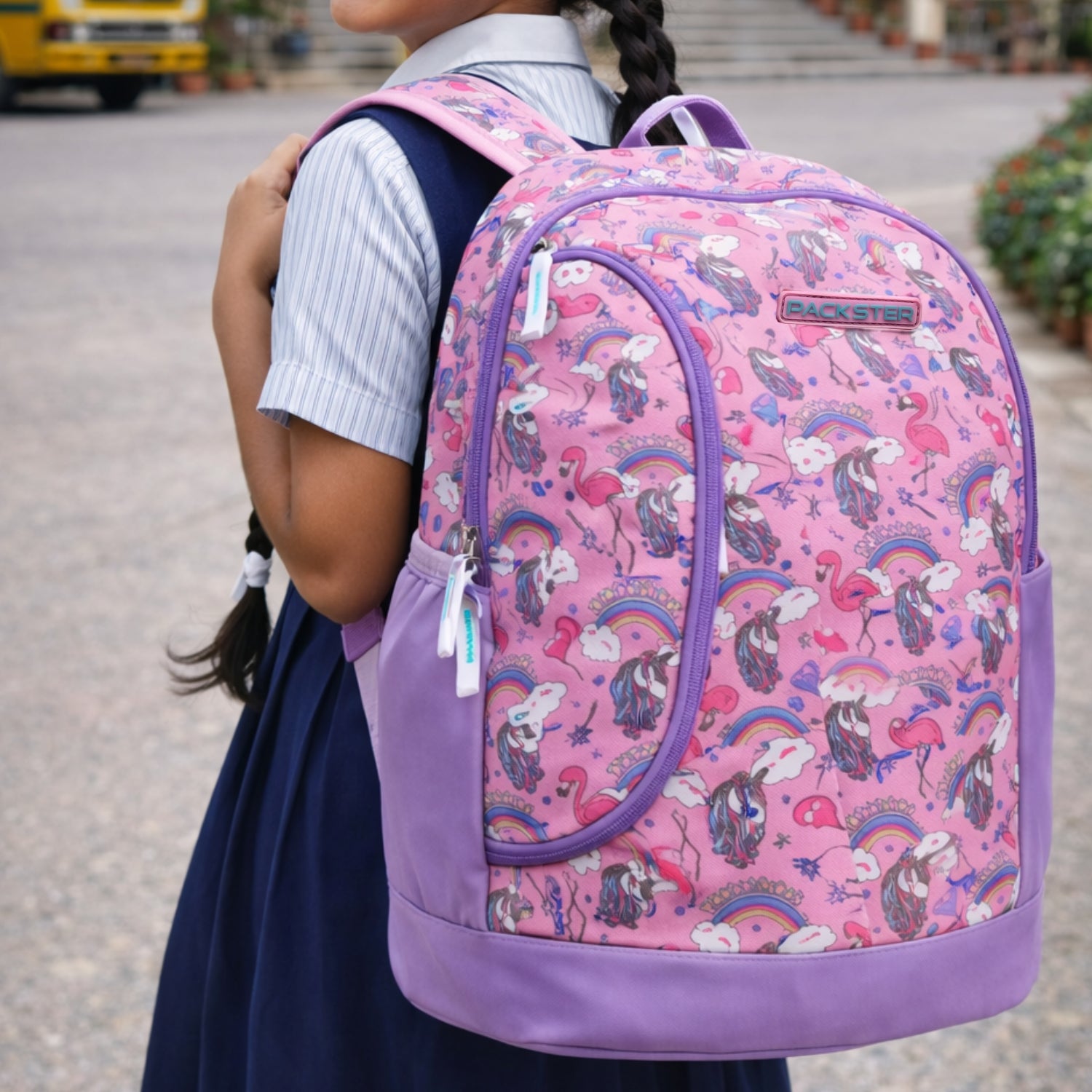 PACKSTER Princess Pink kids Backpack – Water-Resistant, Lightweight, Multi-Compartment School Bag