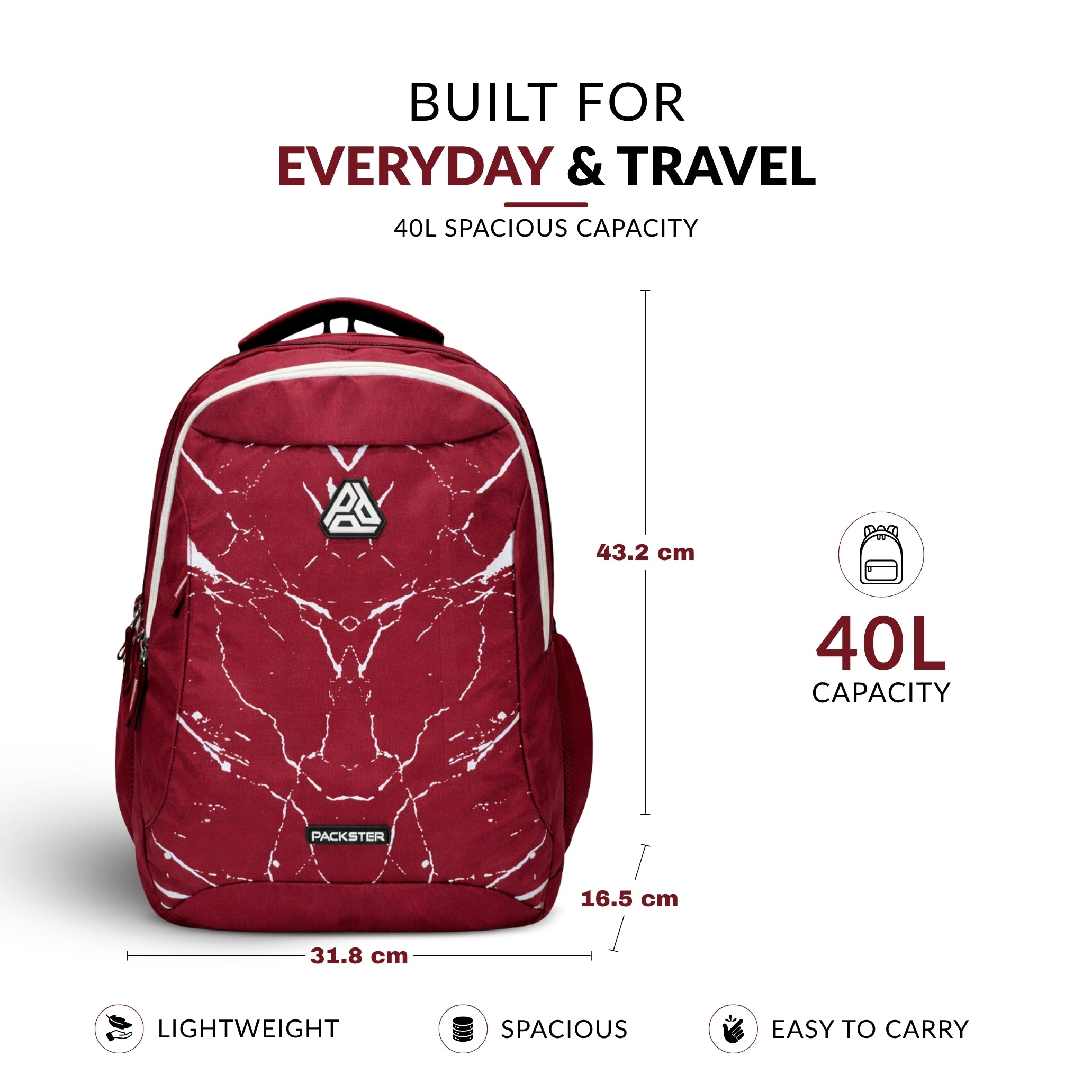 Red Backpack for Men & Women