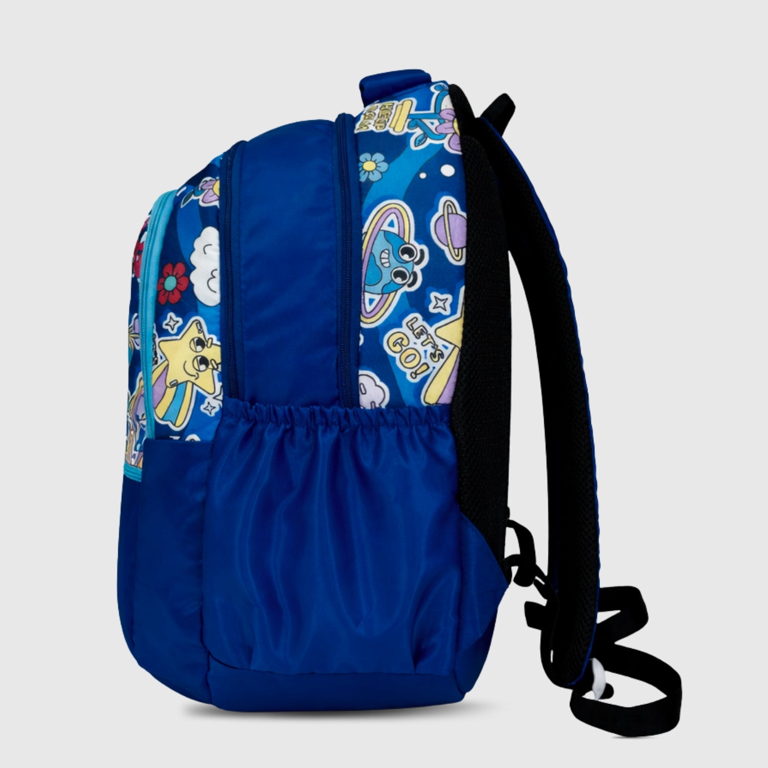 Packster BTS Twilight 30L Girls School Bag 8–12 Years | Lightweight Water-Resistant Design | Triple Compartment Storage | Comfortable Padded Straps & Dual Bottle Holder | Daily Use (Blue)
