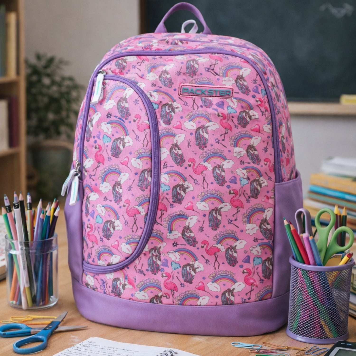 PACKSTER Princess Pink kids Backpack – Water-Resistant, Lightweight, Multi-Compartment School Bag