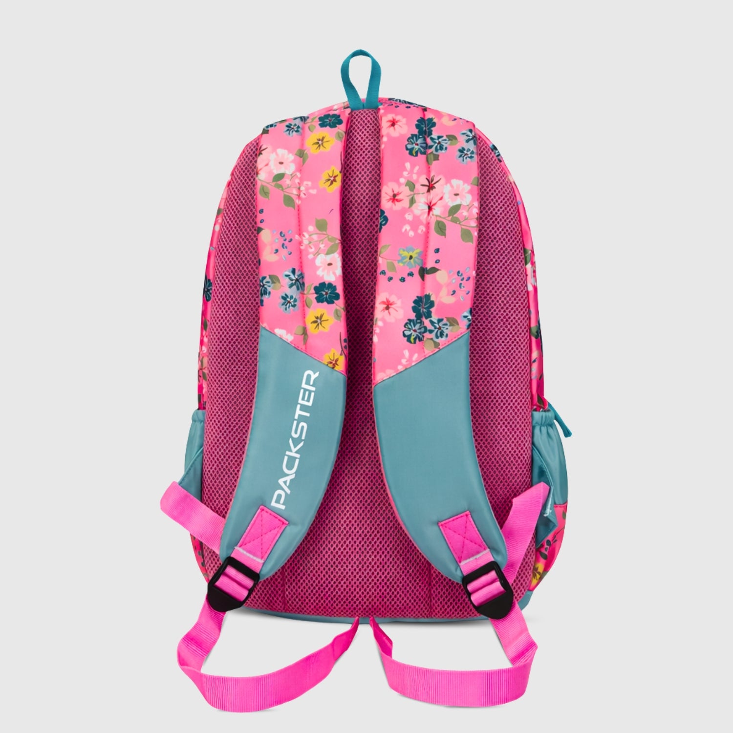 Packster Pancy Kids School Backpack | 24L  School Bags For Girls with Stationery Pouch | Lightweight | Water-Resistant | Pink Floral Design