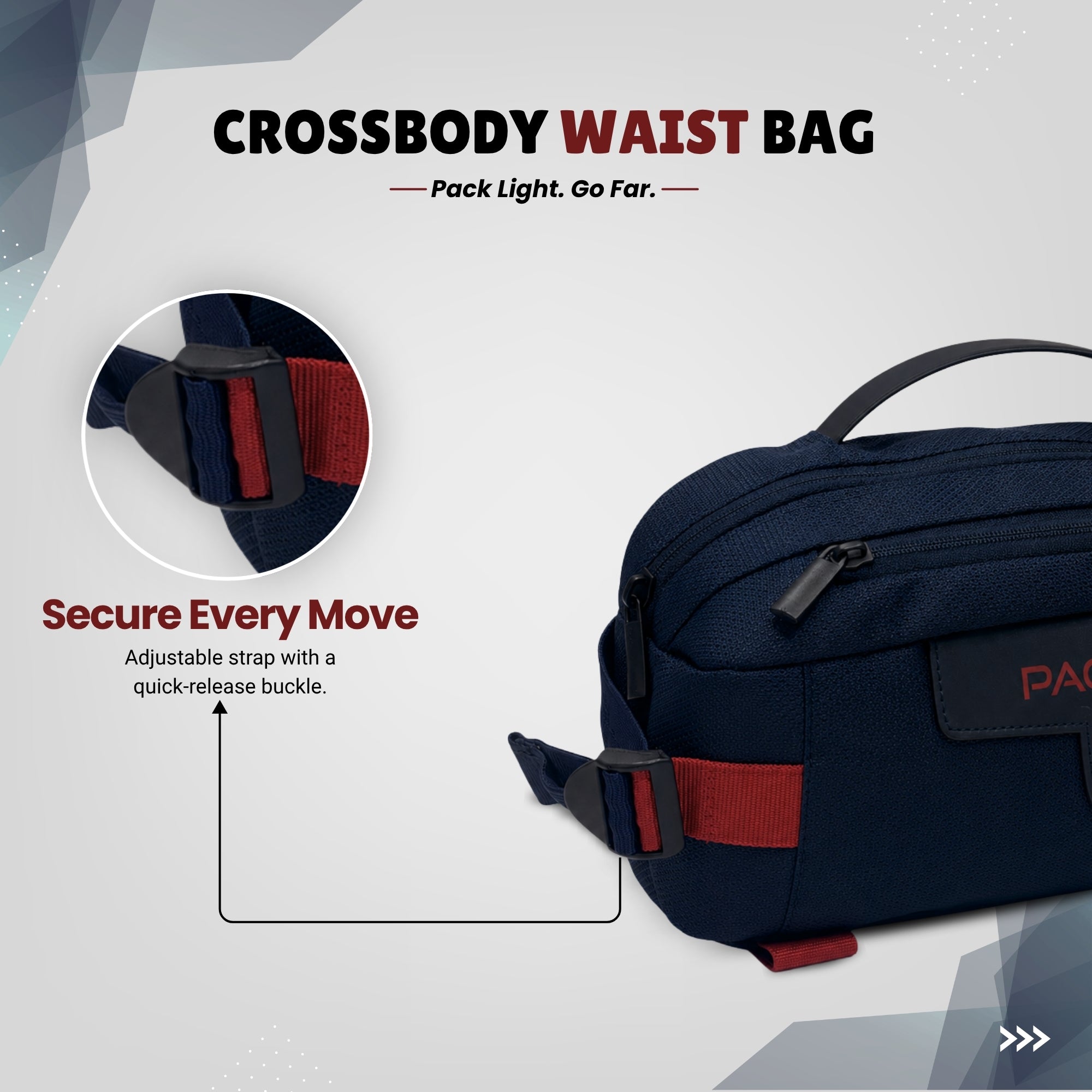 Navy Waist Bag for Men &amp; Women