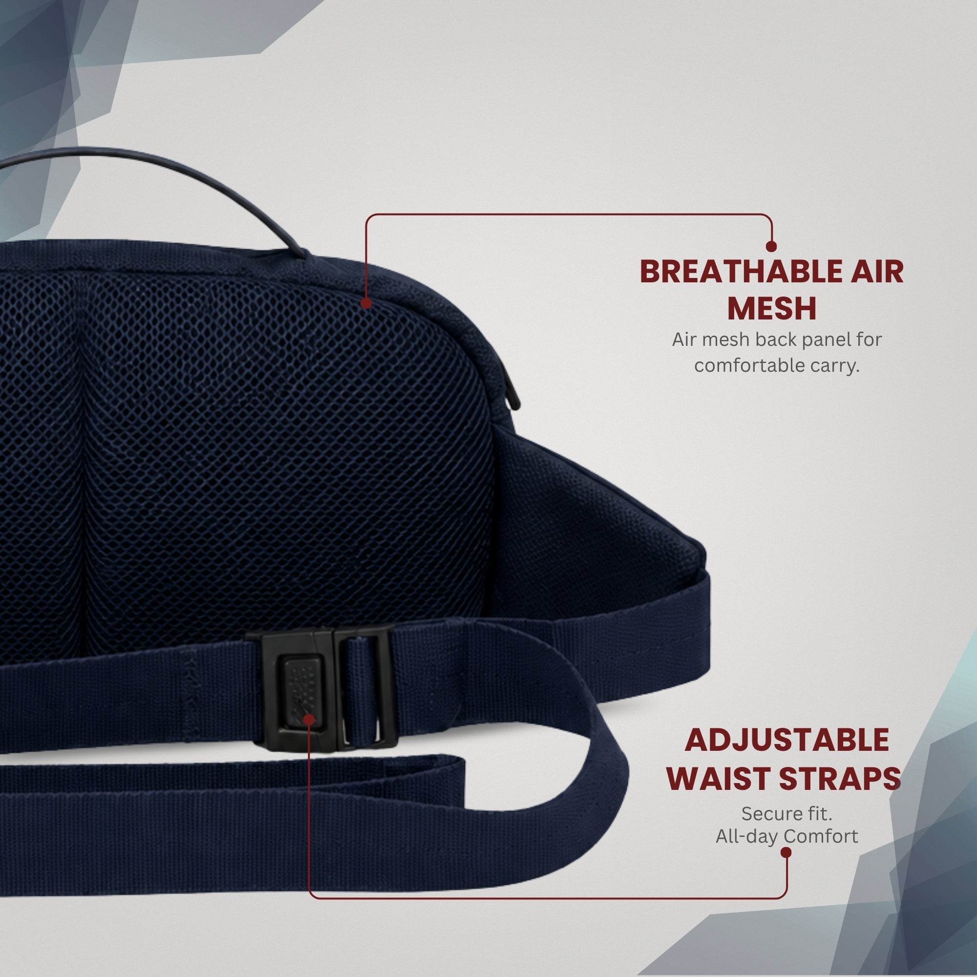 Navy Waist Bag for Men &amp; Women