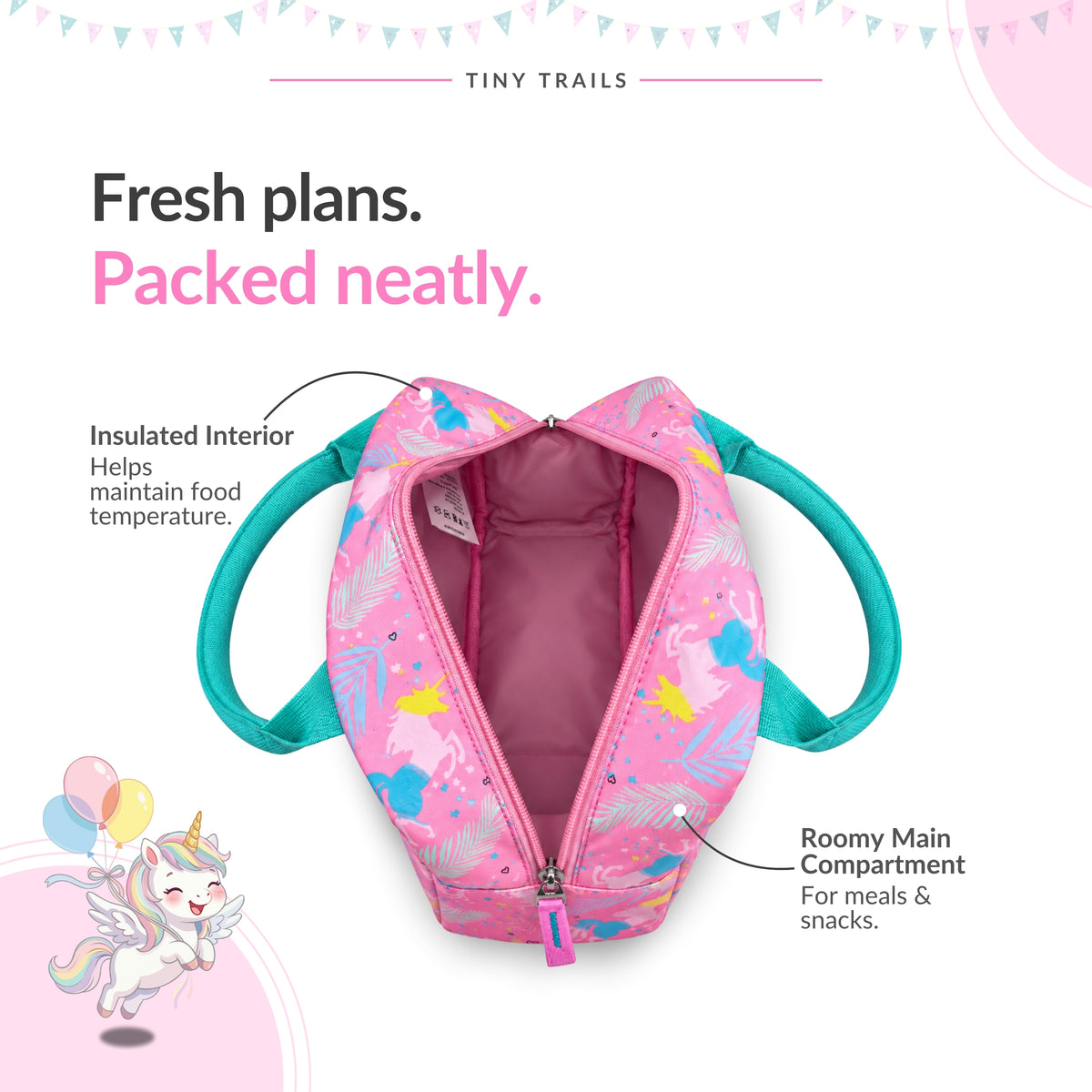 Pink Lunch Bag for Girls