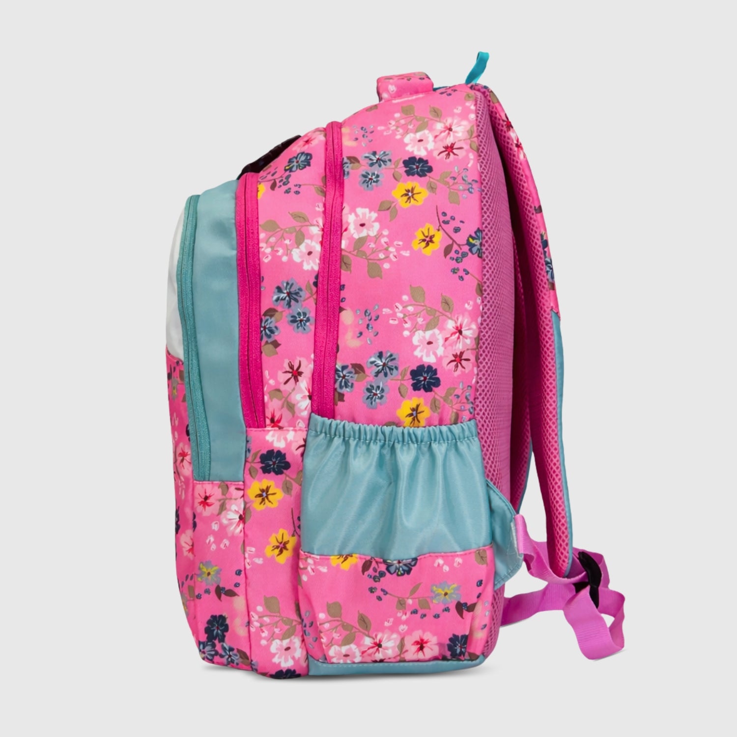 Packster Pancy Kids School Backpack | 24L  School Bags For Girls with Stationery Pouch | Lightweight | Water-Resistant | Pink Floral Design