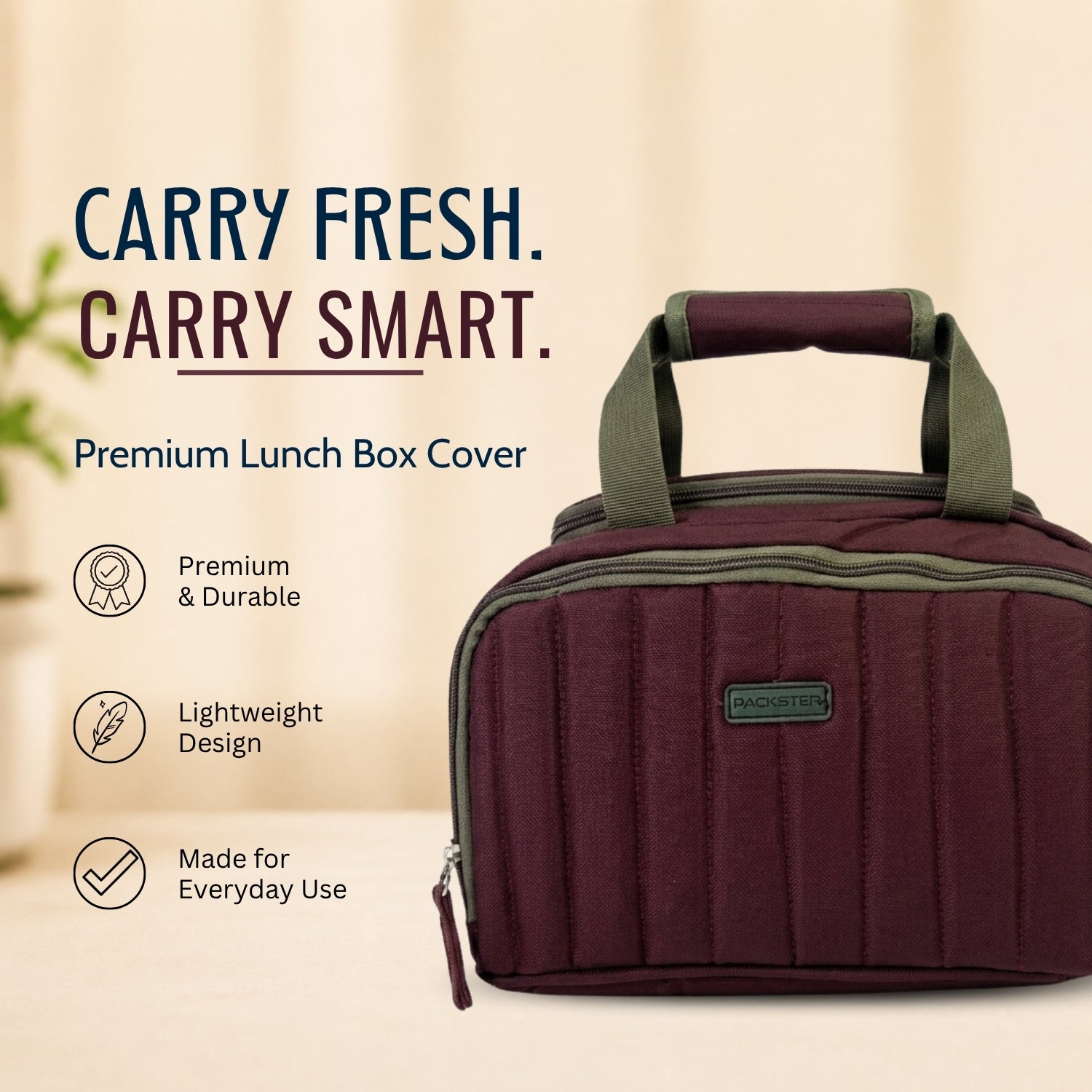 Maroon Lunch Bag