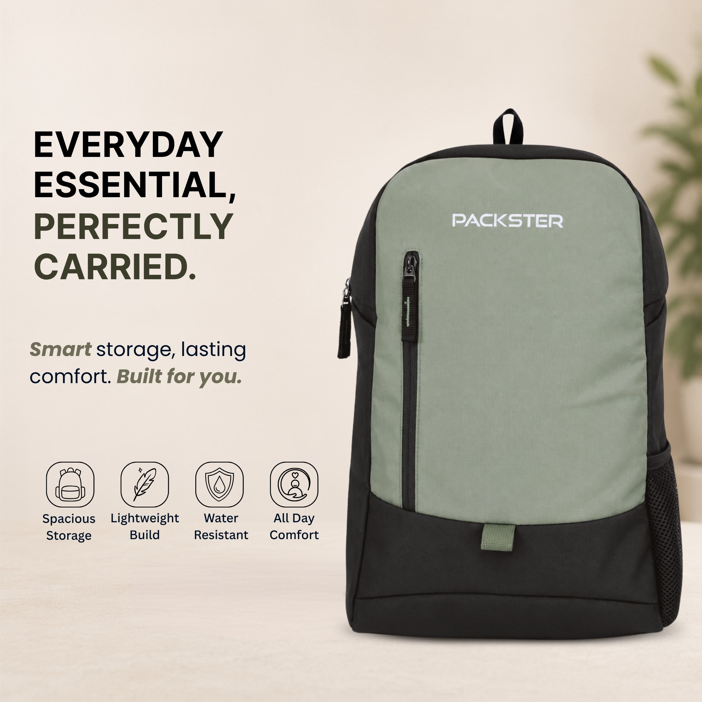Black Casual Backpack