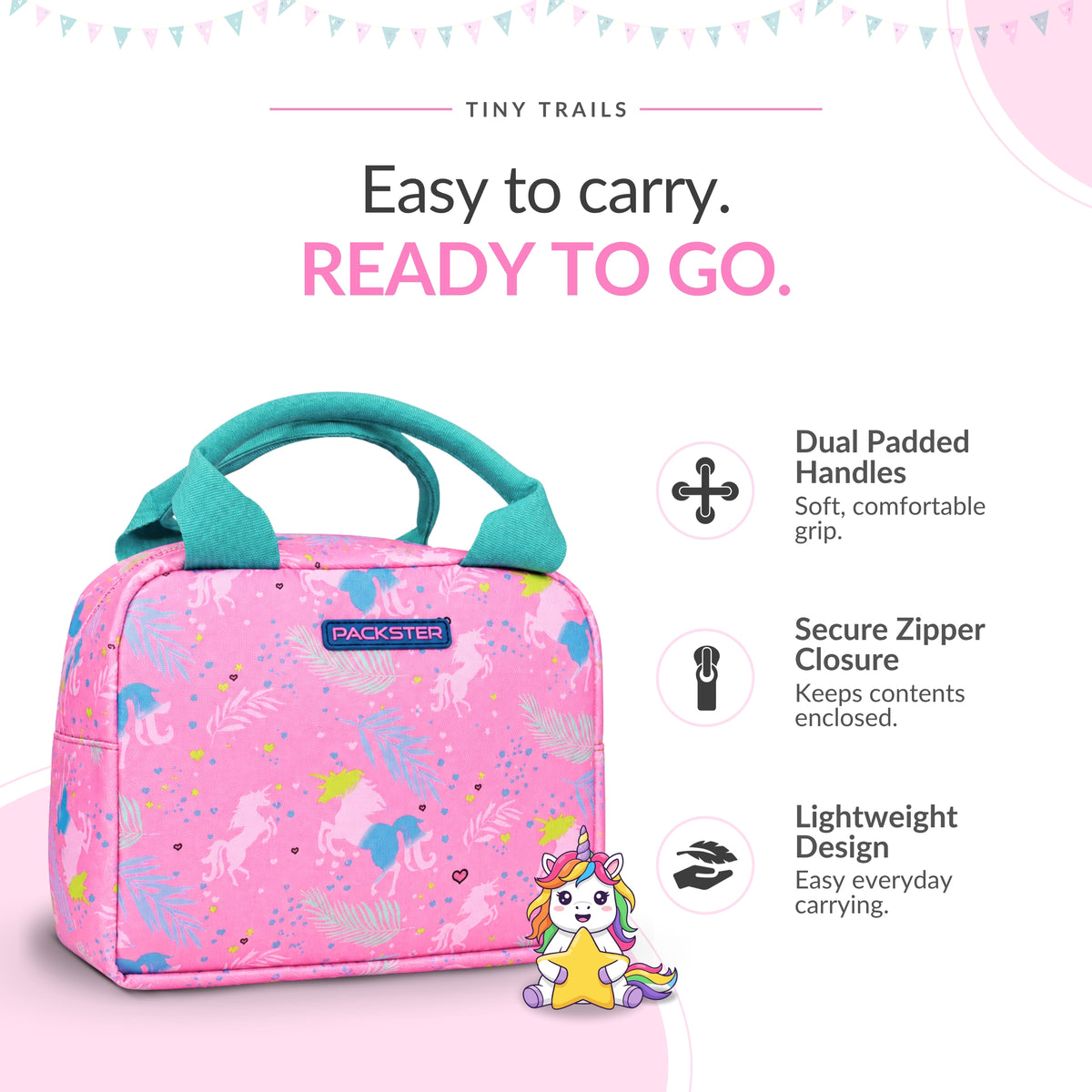 Pink Lunch Bag for Girls