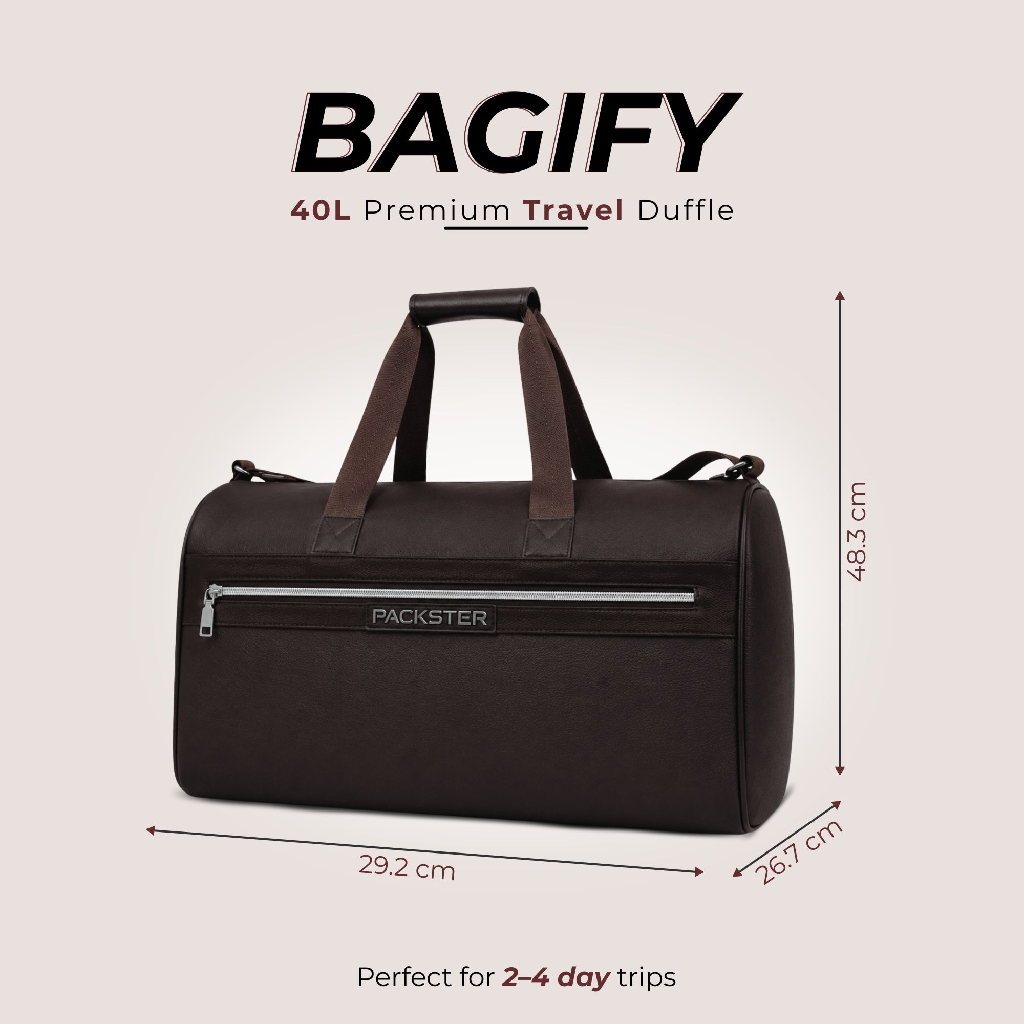 Brown Travel Duffle Bag