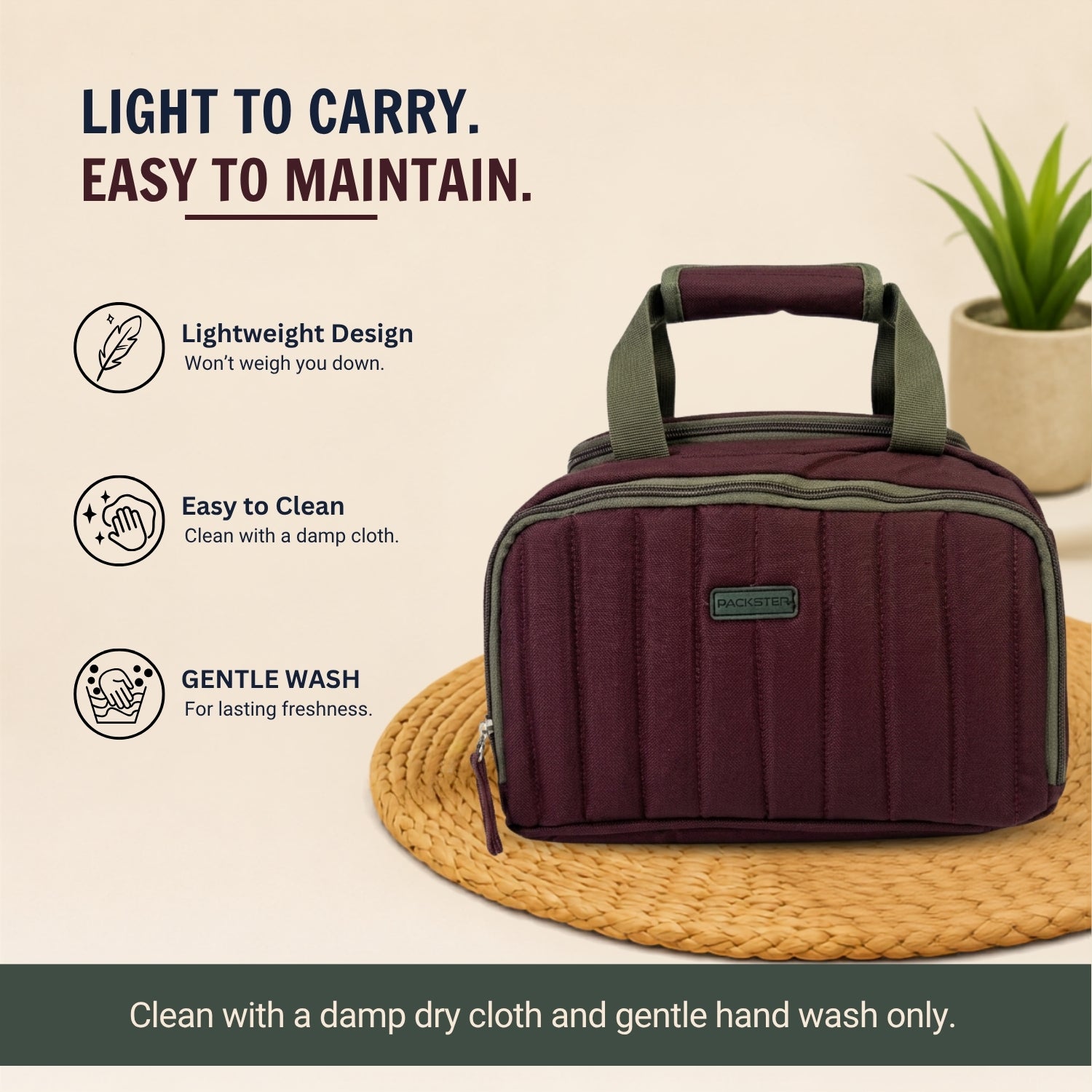 Maroon Lunch Bag
