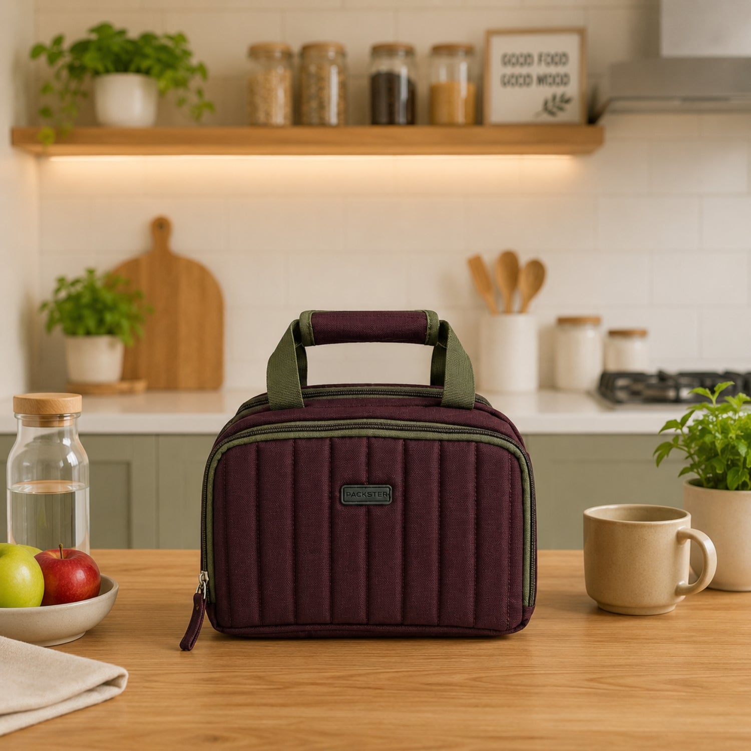 Maroon Lunch Bag