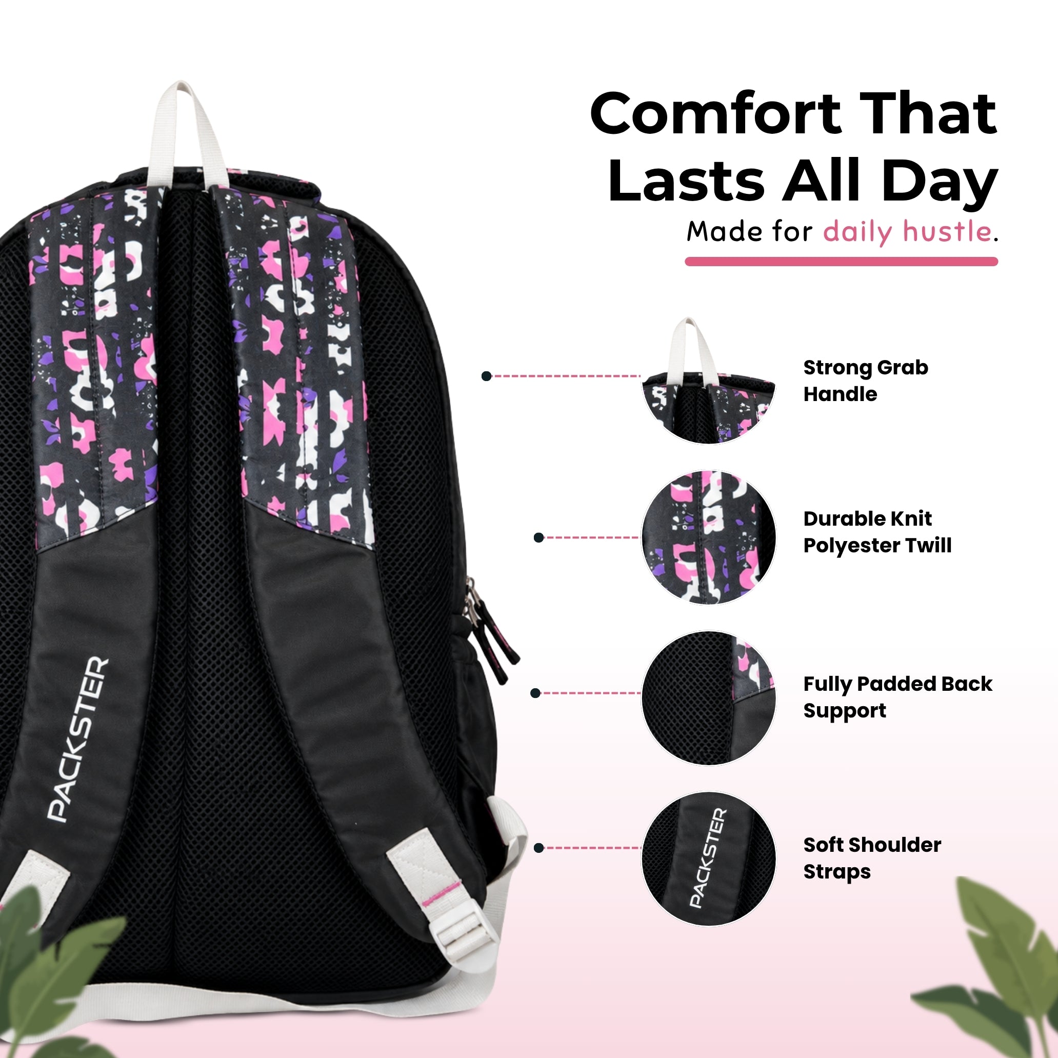 Black Kids Backpack for Girls