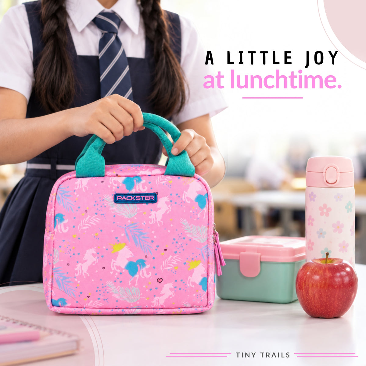 Pink Lunch Bag for Girls
