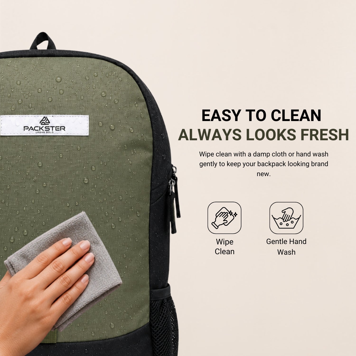Black Casual Backpack