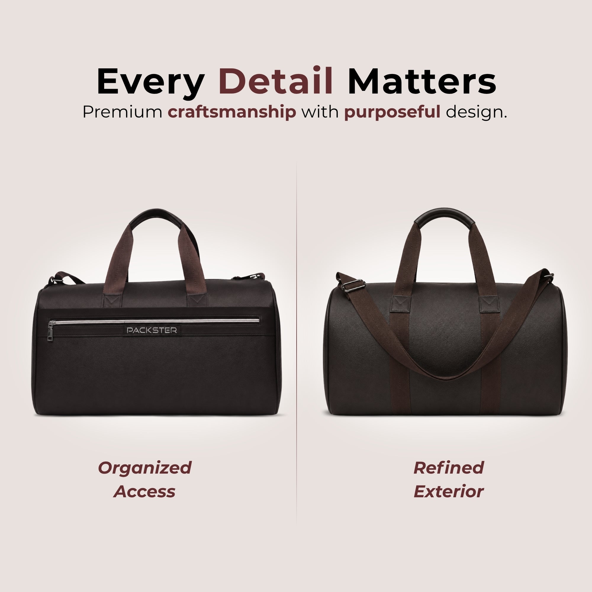 Brown Travel Duffle Bag