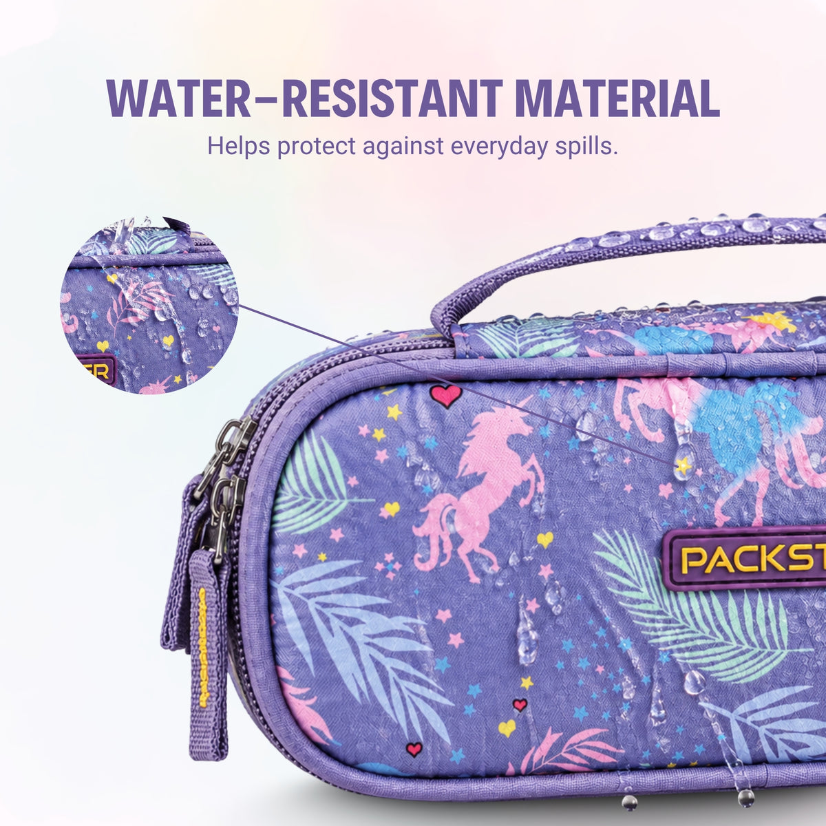 Lavender Unicorn Pouch for Girls