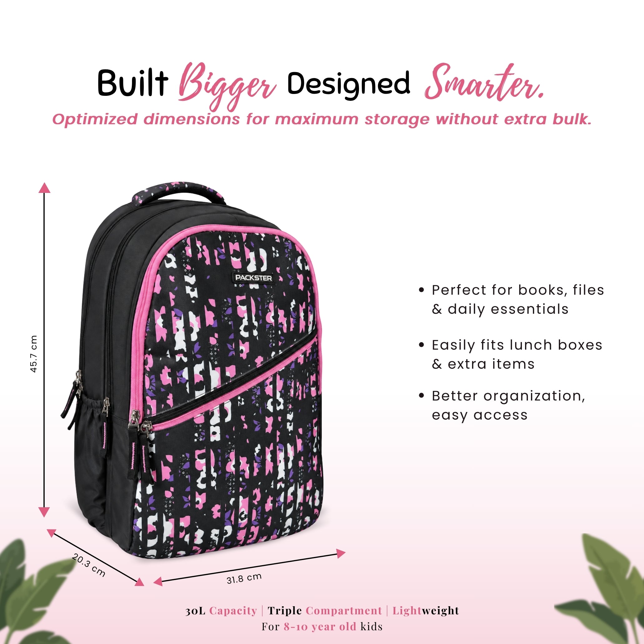Black Kids Backpack for Girls