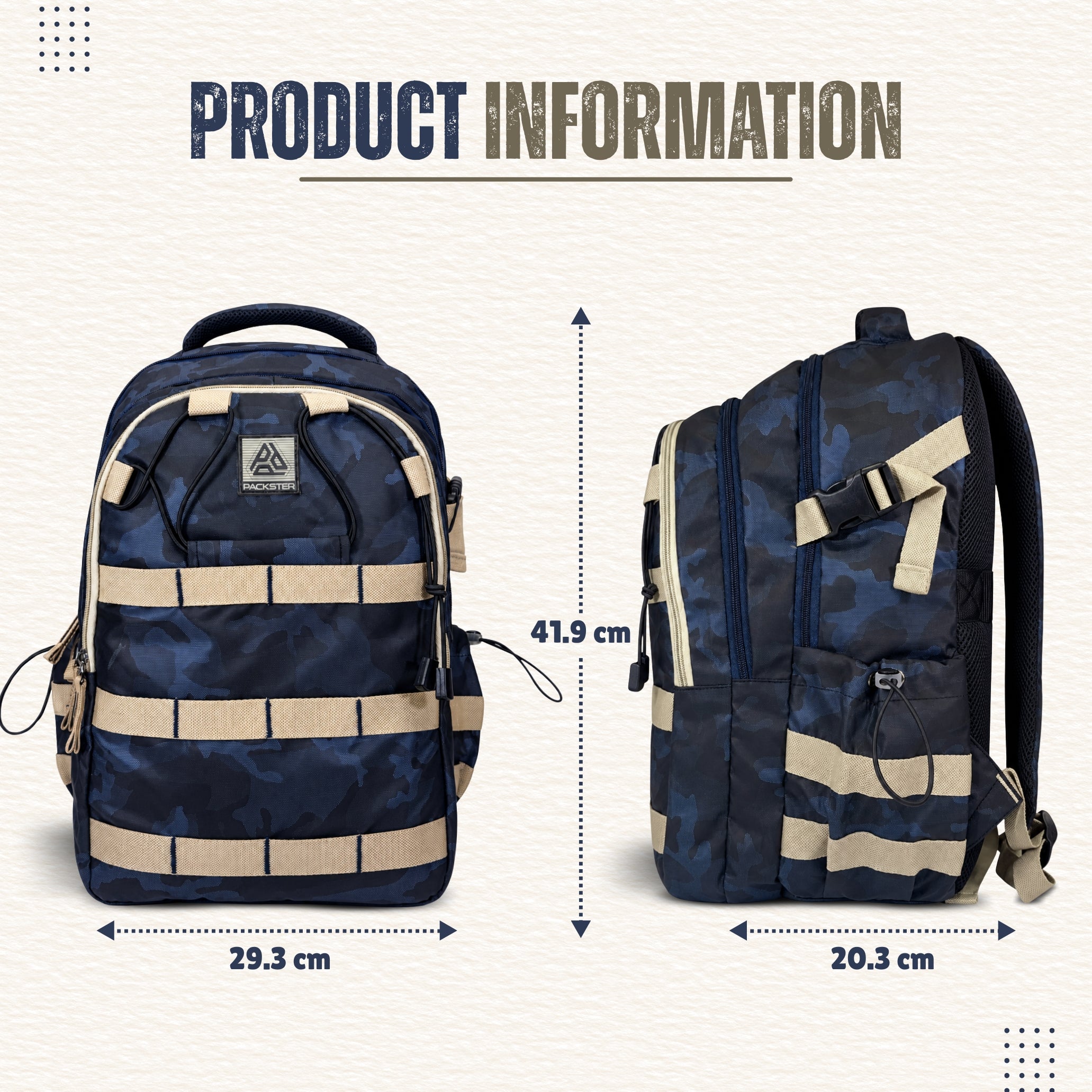  Navy Blue Travel Backpack 
