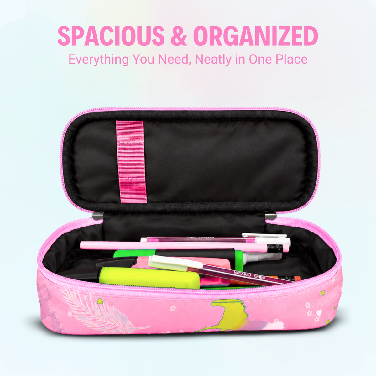Packster Tiny Trails Pink 1.5L Unicorn Printed Pouch for Girls