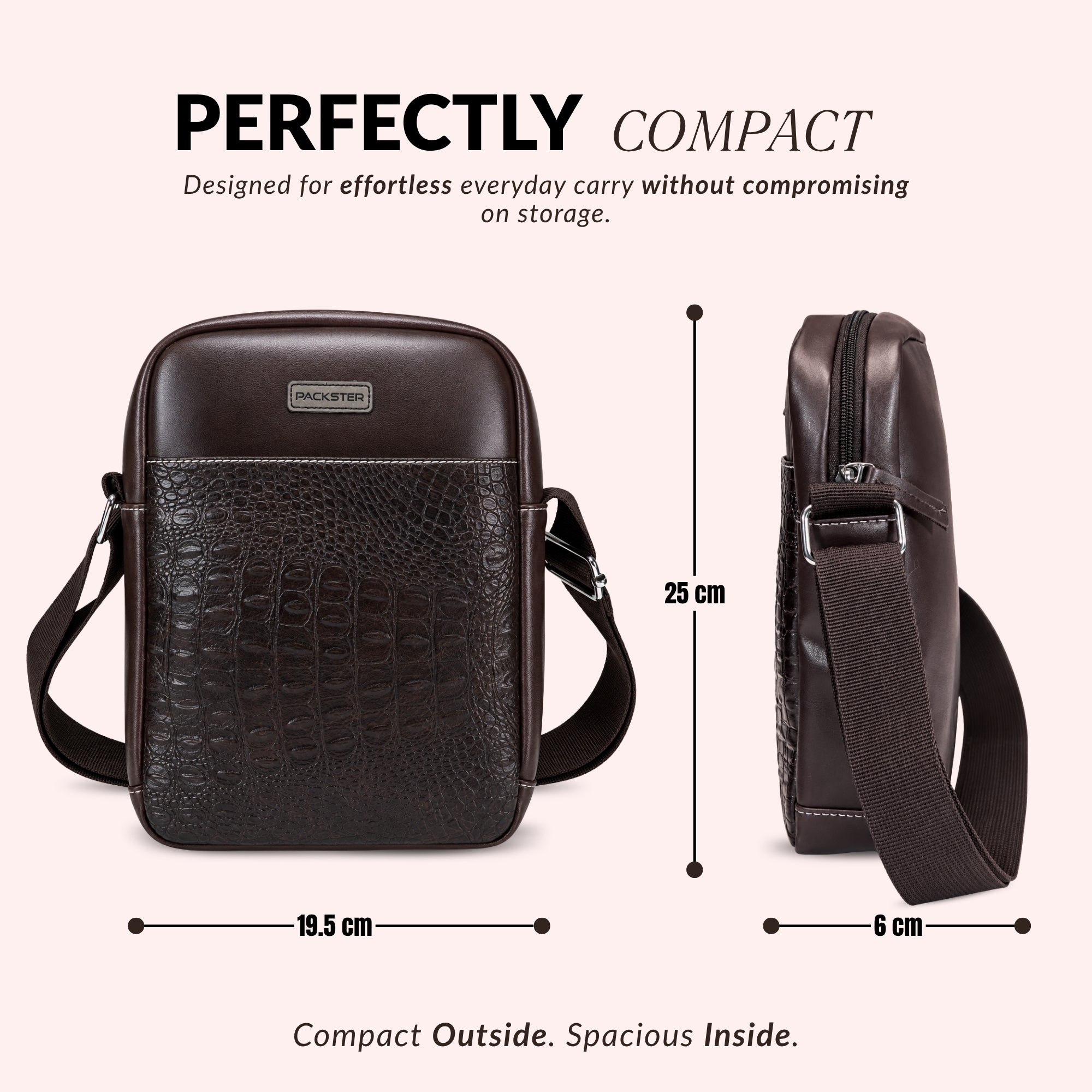  Brown Sling Bag for Men &amp; Women 