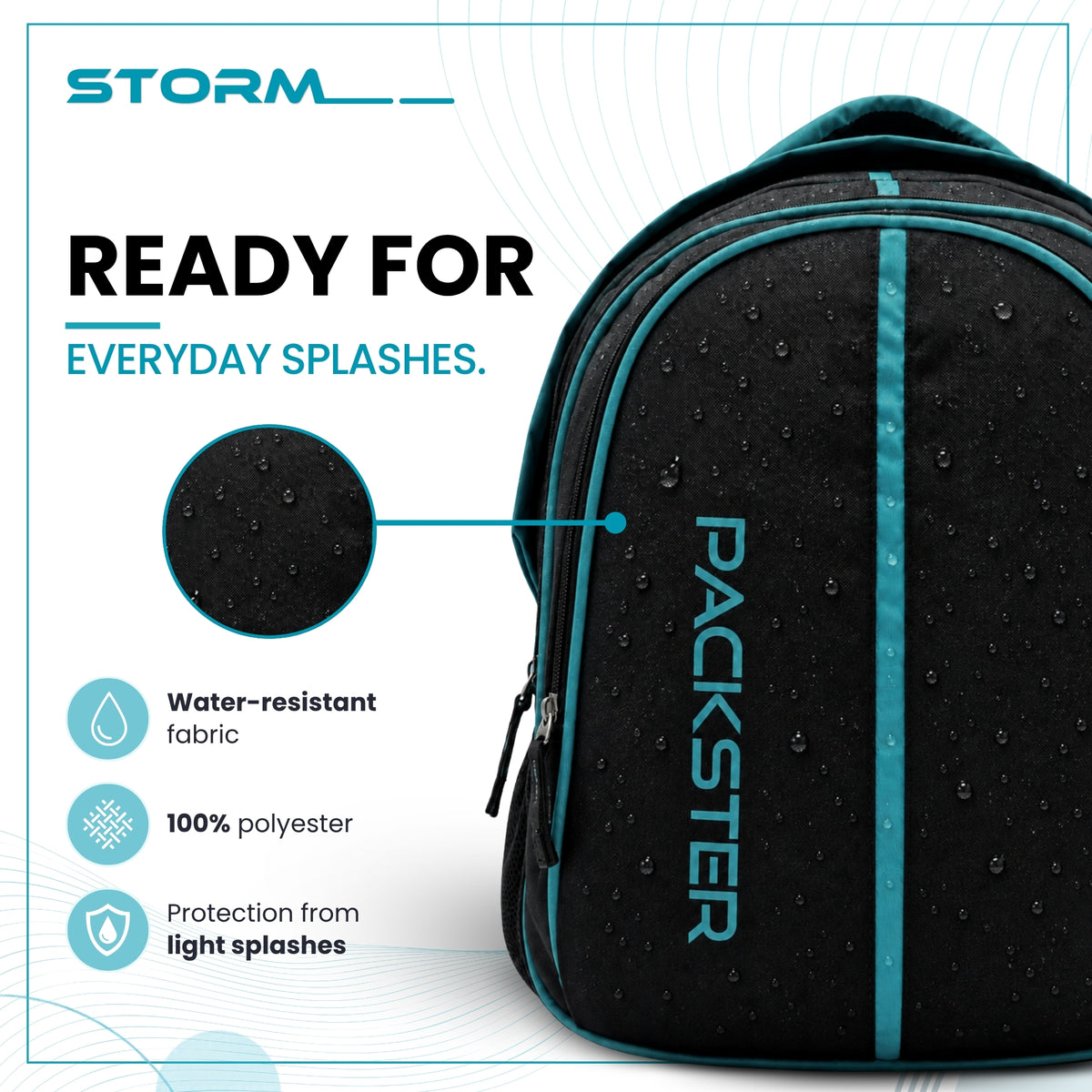 Black Blue Laptop Backpack