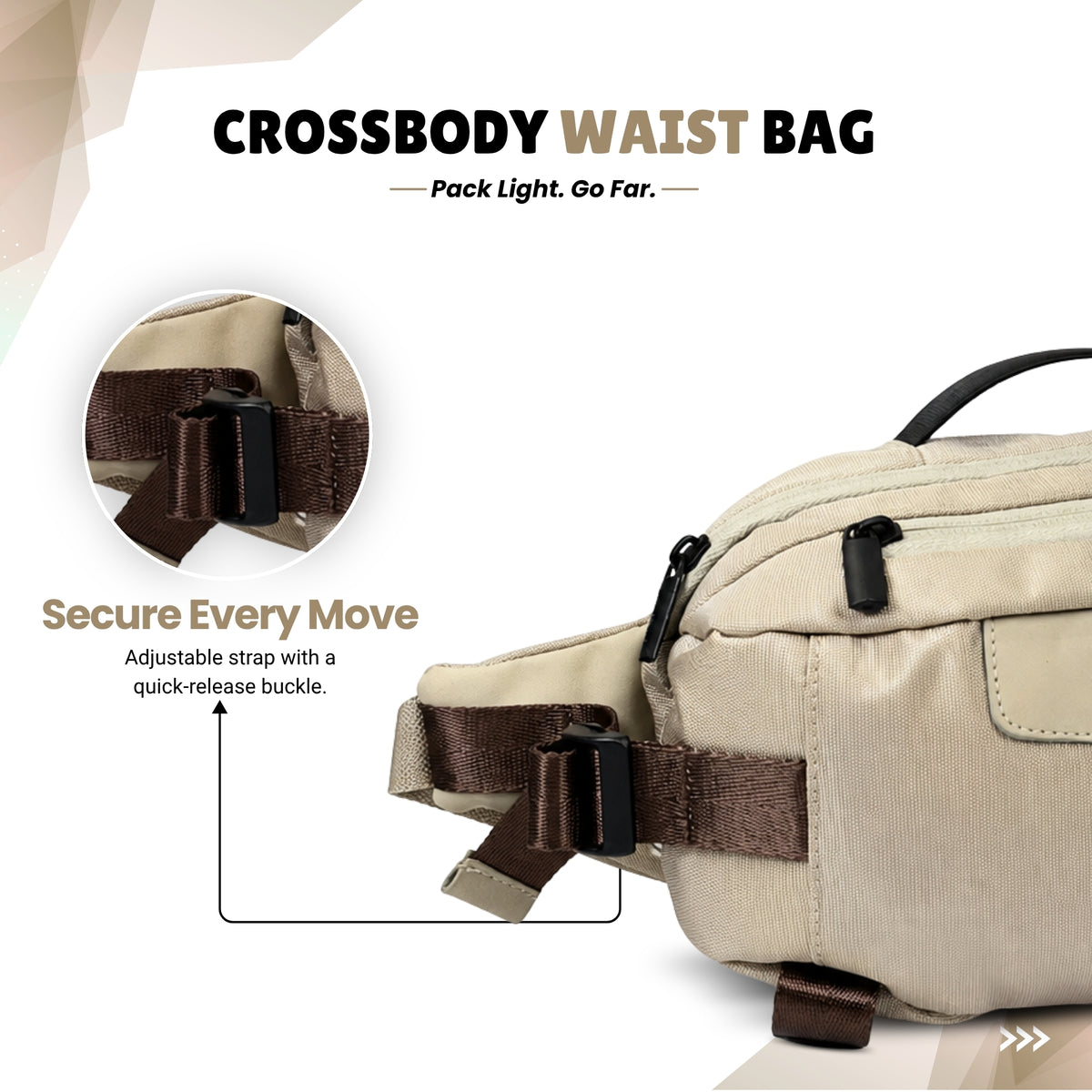 Beige Waist Bag