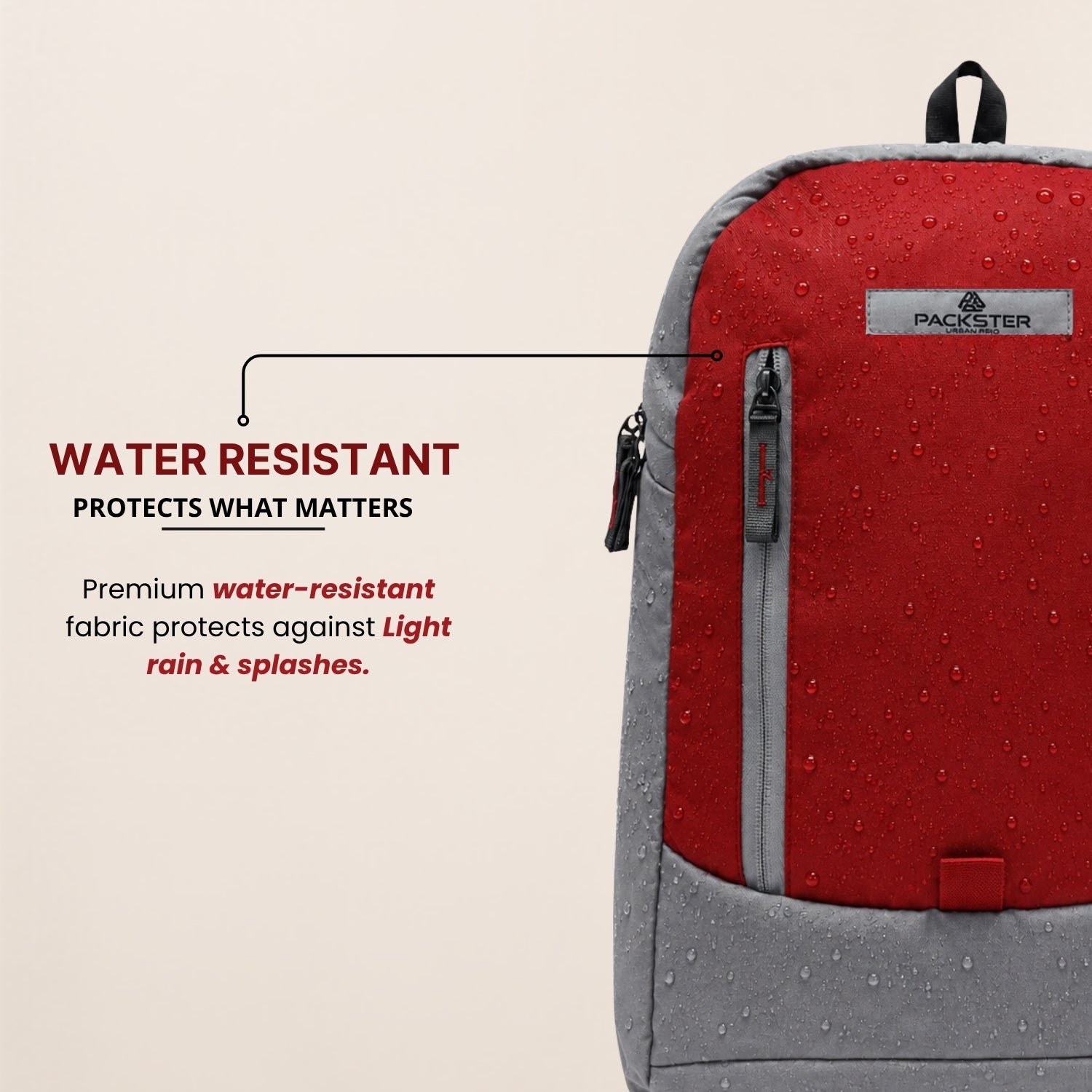 Grey Red Casual Backpack for Men &amp; Women