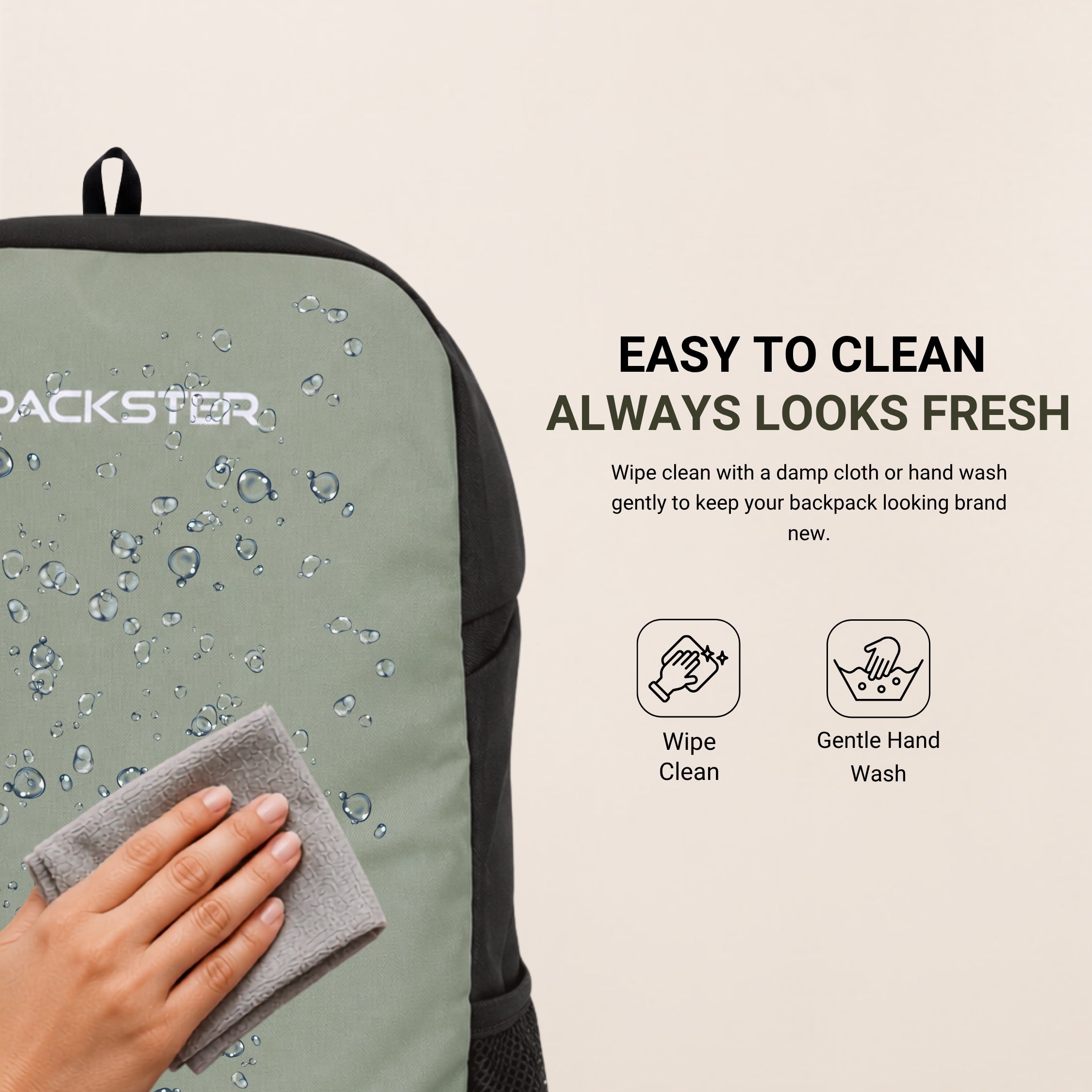 Black Casual Backpack