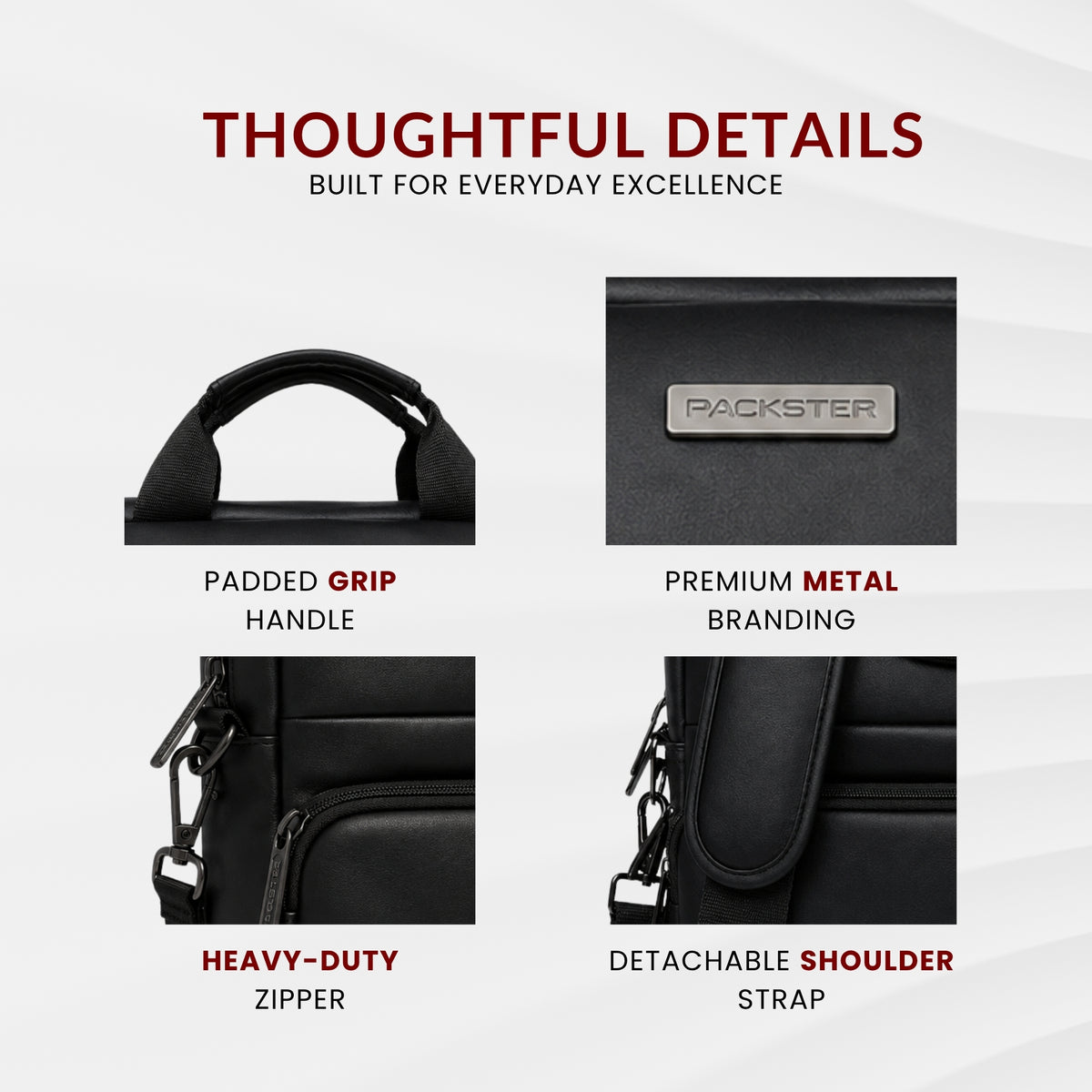 Black Laptop Messenger Bag