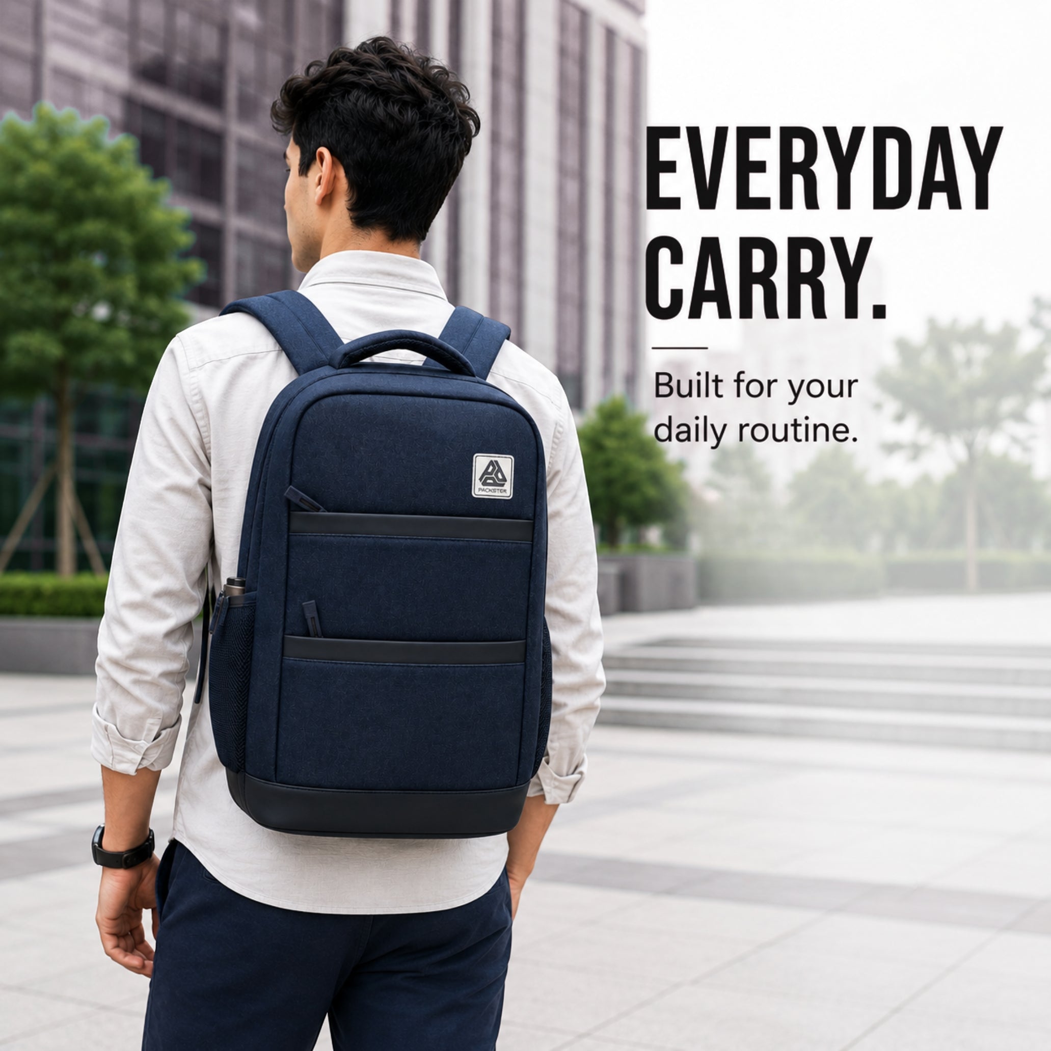  Navy Blue Office Backpack 