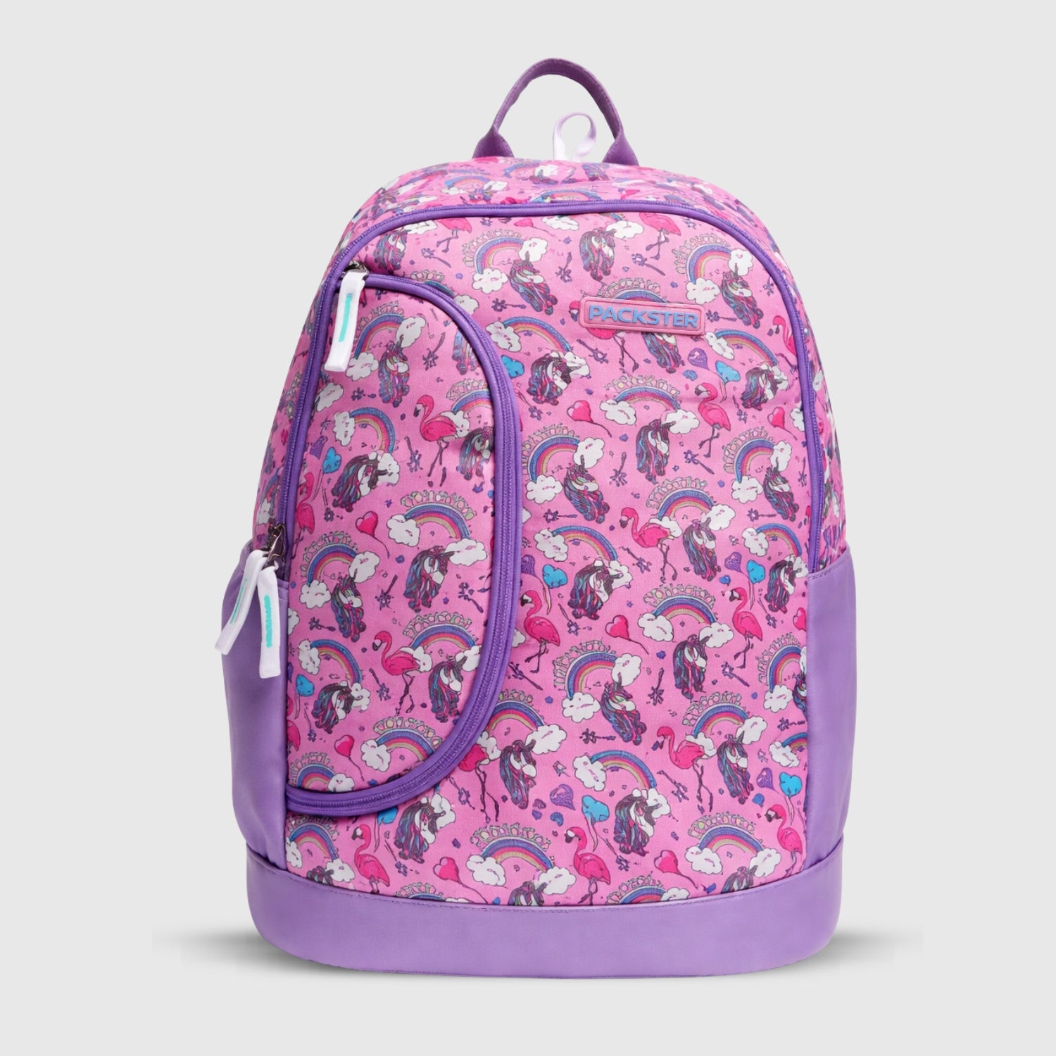 Packster Princess  School Backpack for Girls | 2 Compartments 25L Kids School Bag| Adjustable Shoulder Straps | Quick Access Front Pocket | Water-Resistant | Pink Unicorn Design
