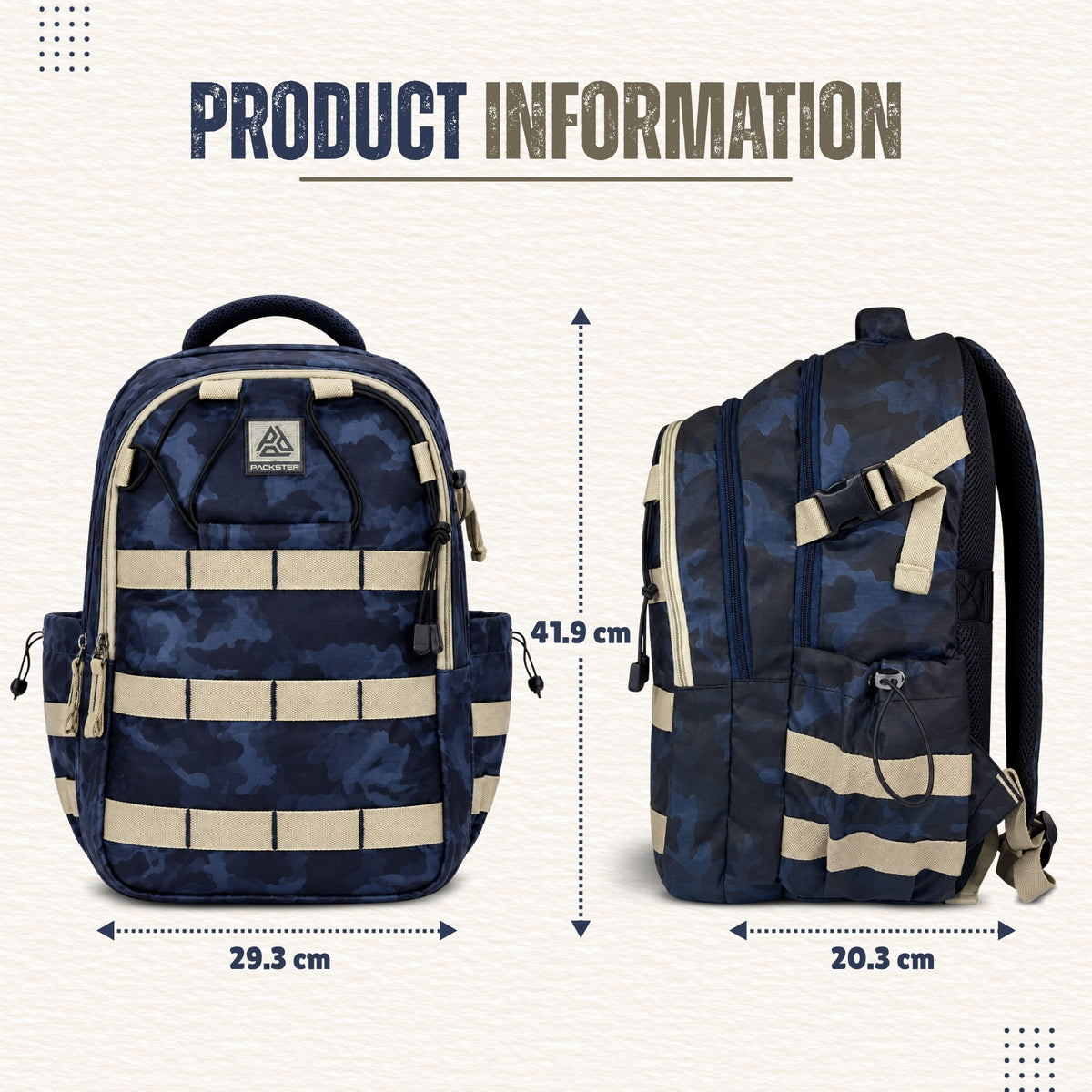  Navy Blue Travel Backpack 
