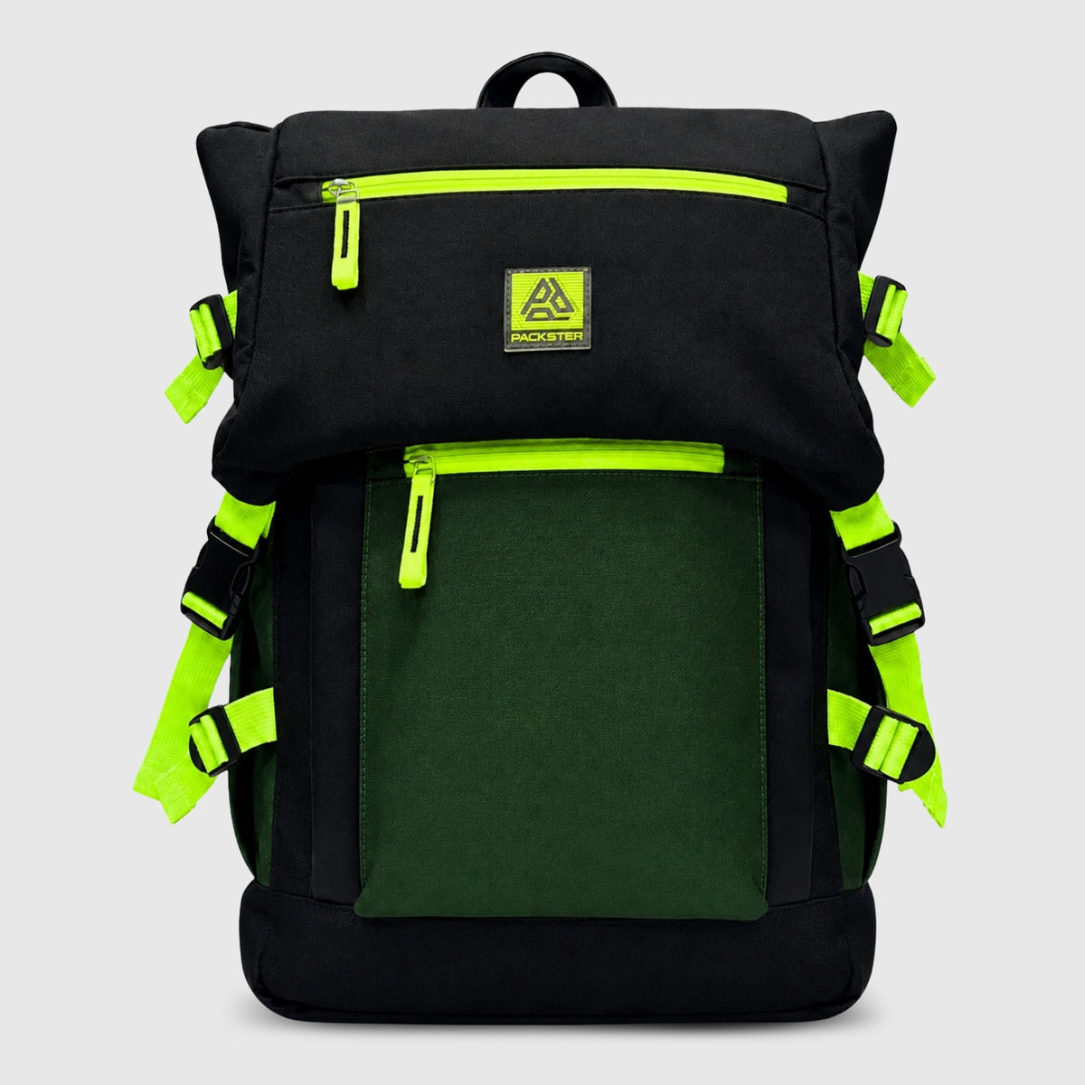 Black/Green Travel Backpack 