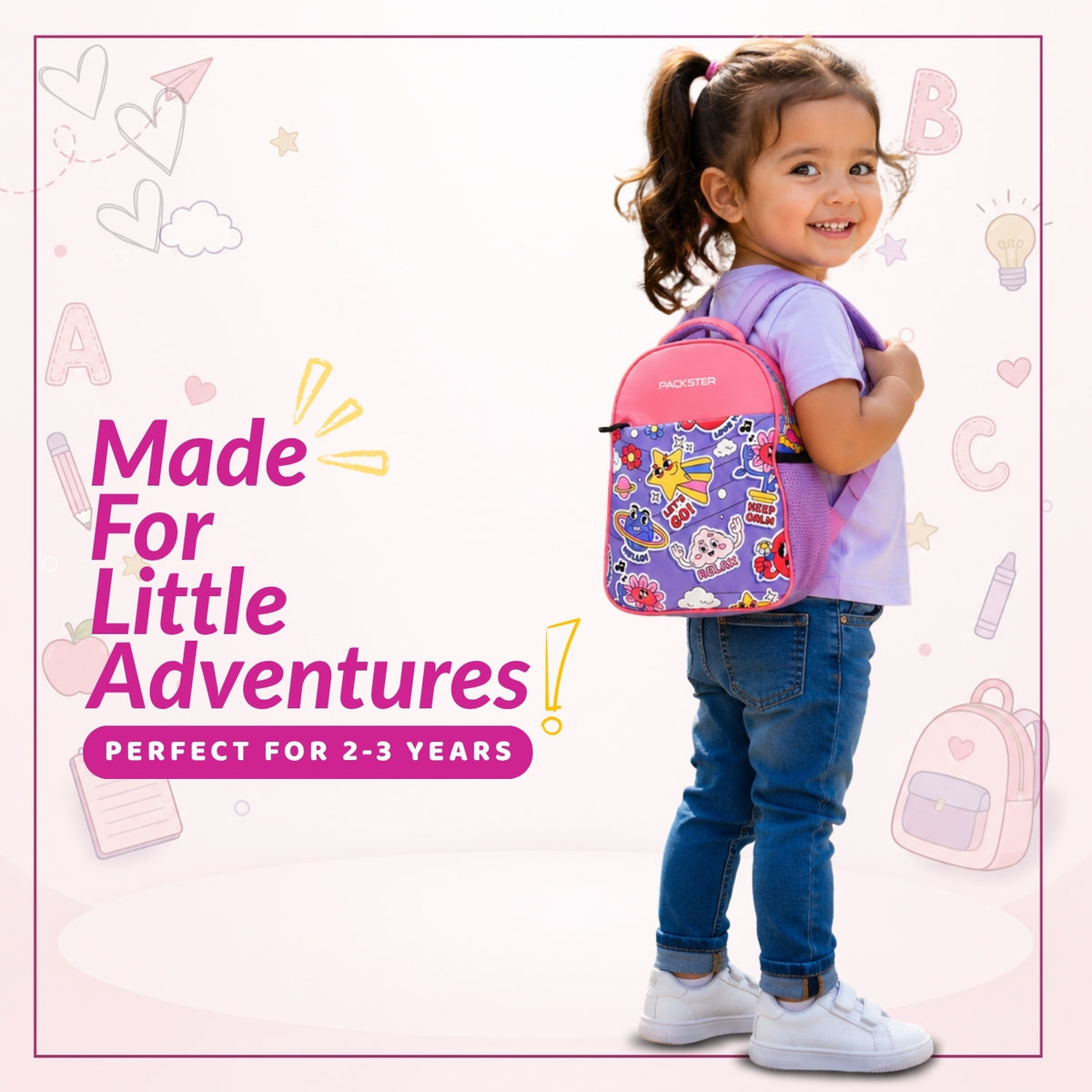 Lavender Kids School Bag