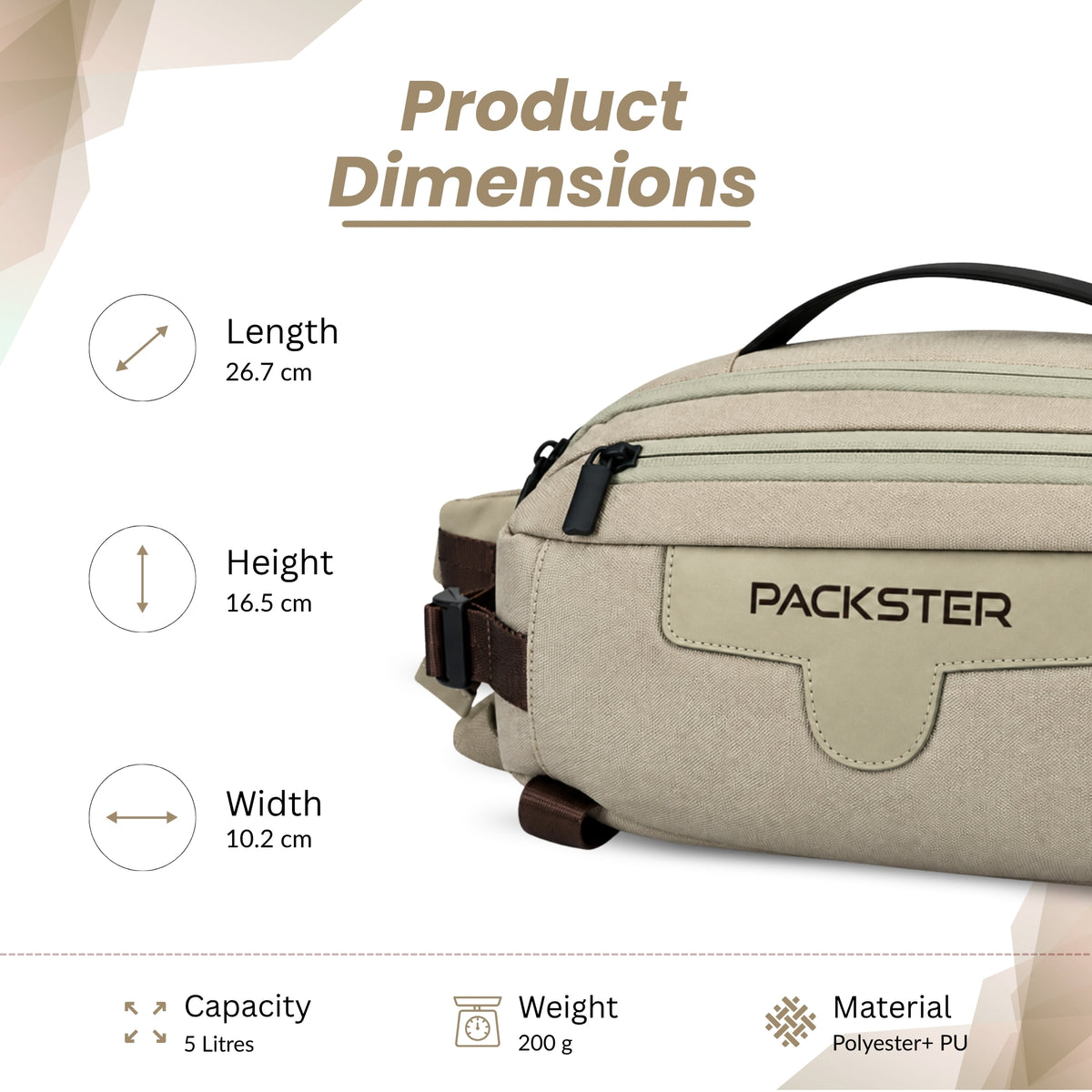 Beige Waist Bag
