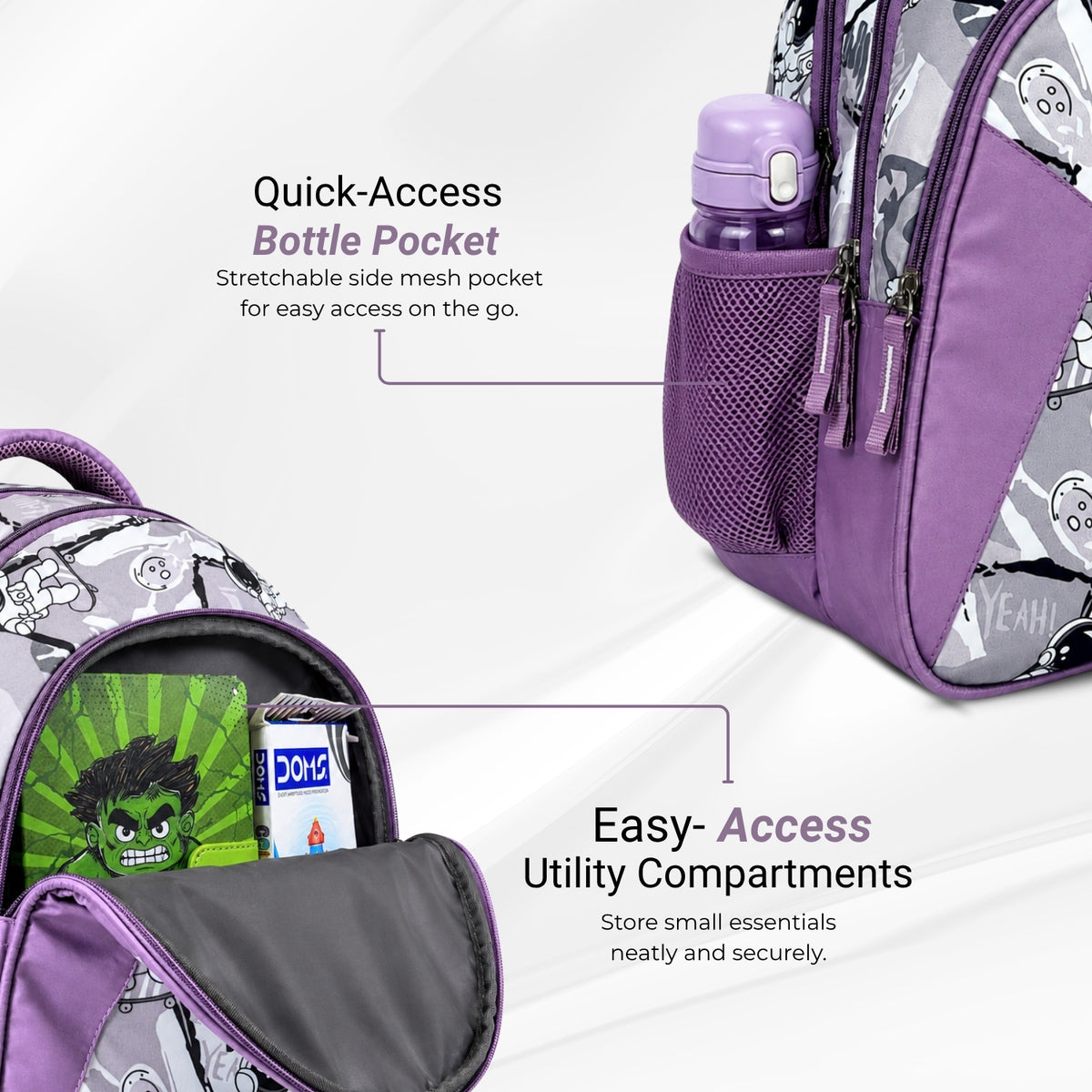 Lavender School Bag for Kids