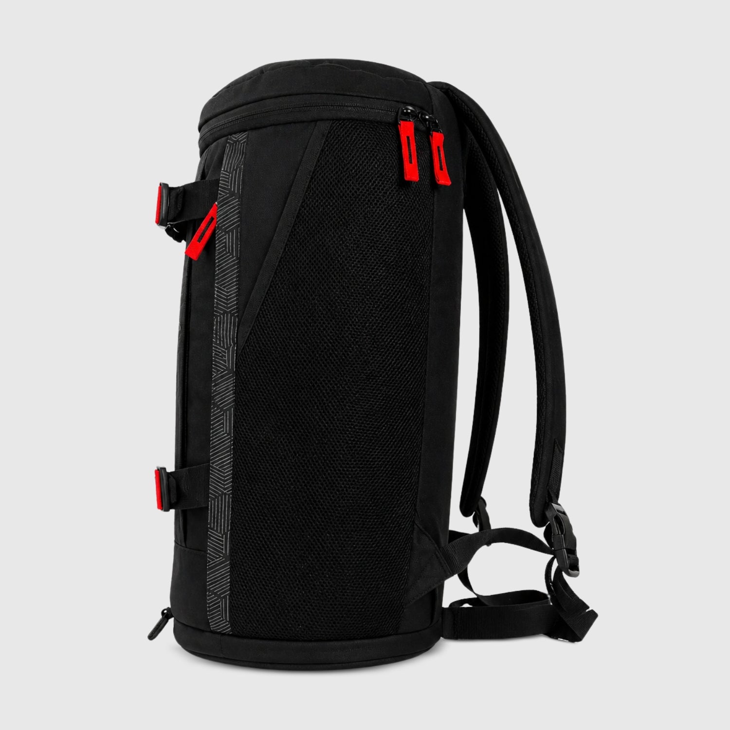 Packster Velocity 26L Travel Duffle Bag for Men & Women | Black Gym Bag with Shoe Compartment, Utility Pockets & Water-Resistant Polyester