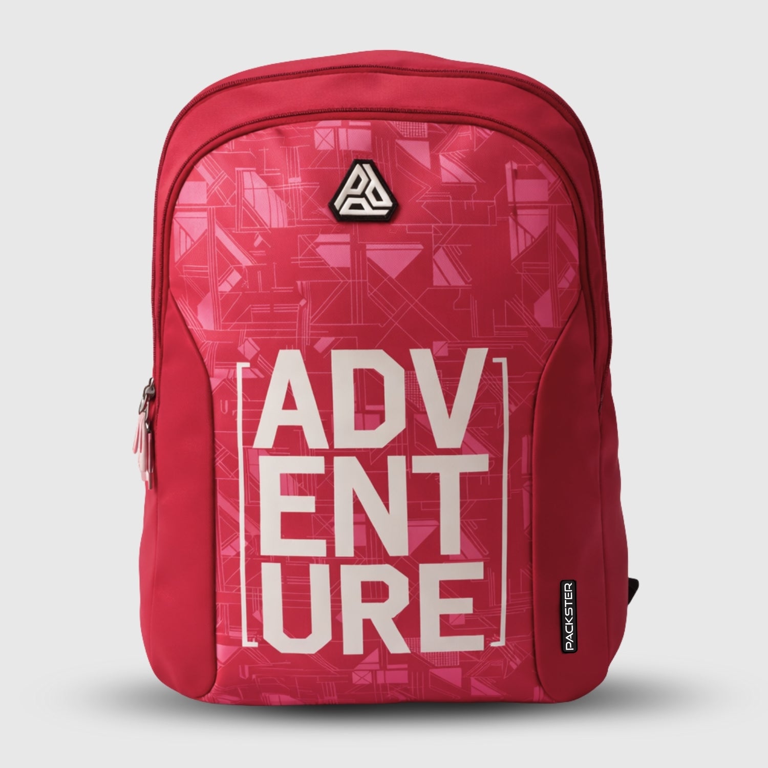 Packster Adventure red 36L Laptop Backpack for Students | Triple Compartment, Organizer Pockets, Water-Resistant School & Travel Bag