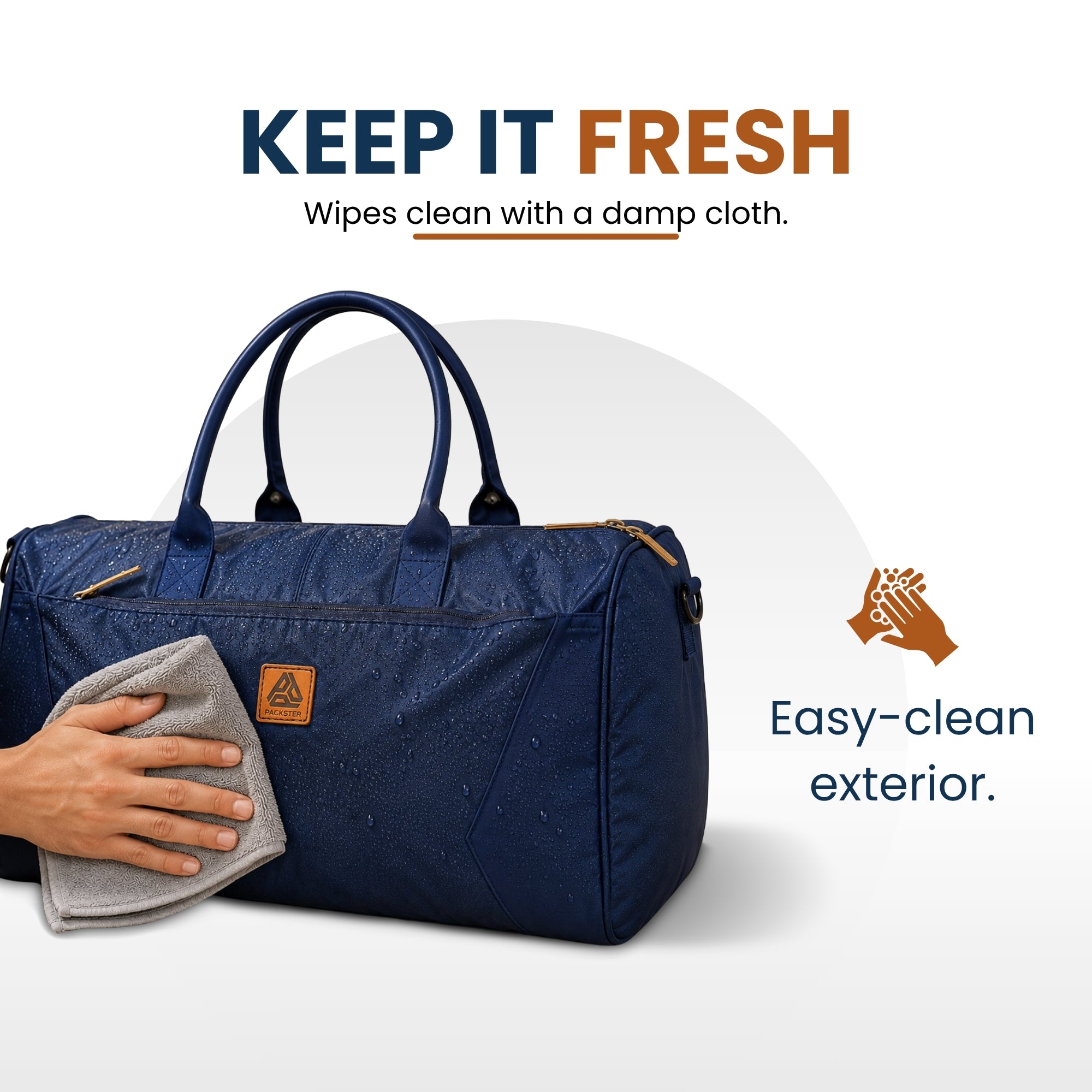 Packster Ample 40L Navy Blue Gym Backpack Style Duffle Bag for Men & Women