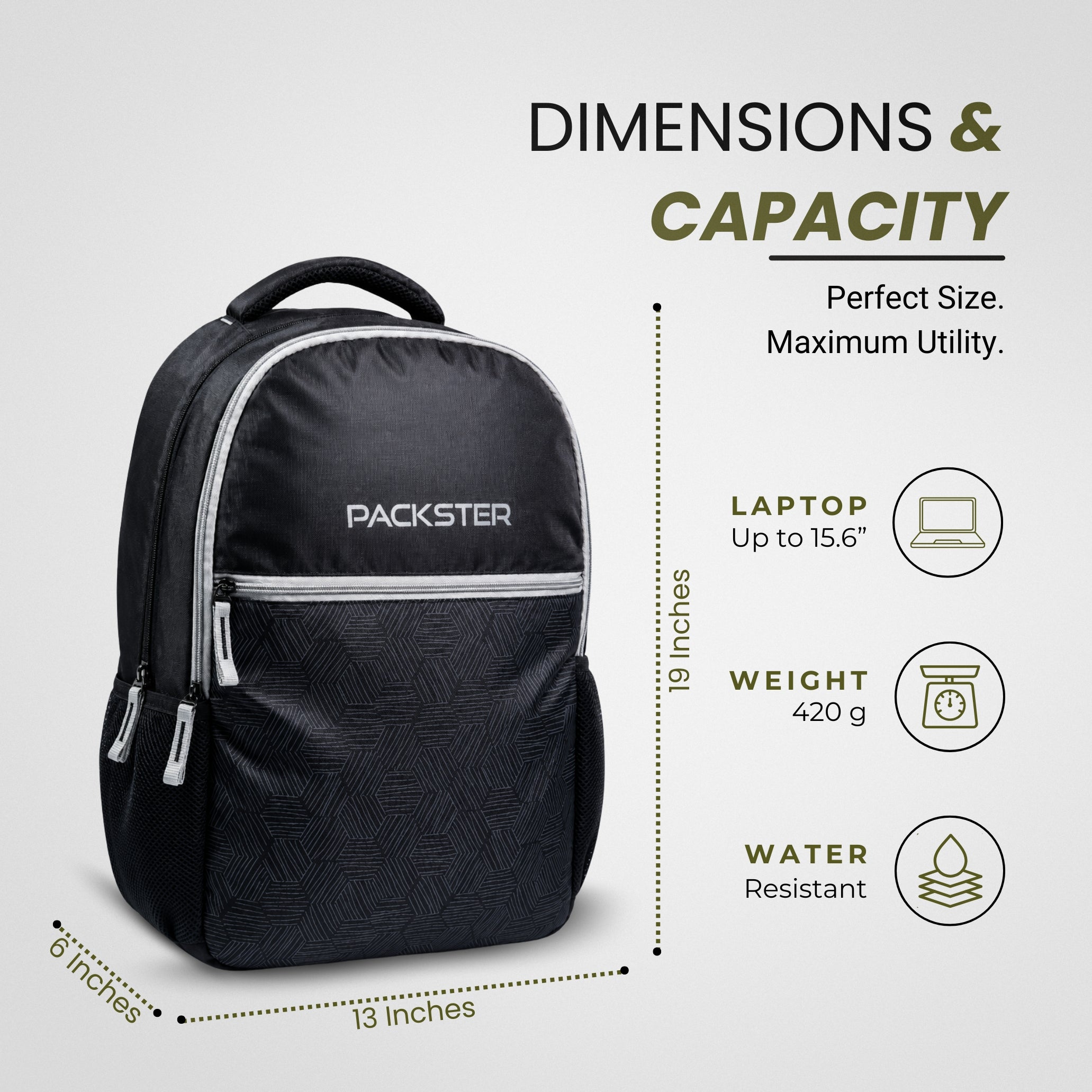 black travel backpack