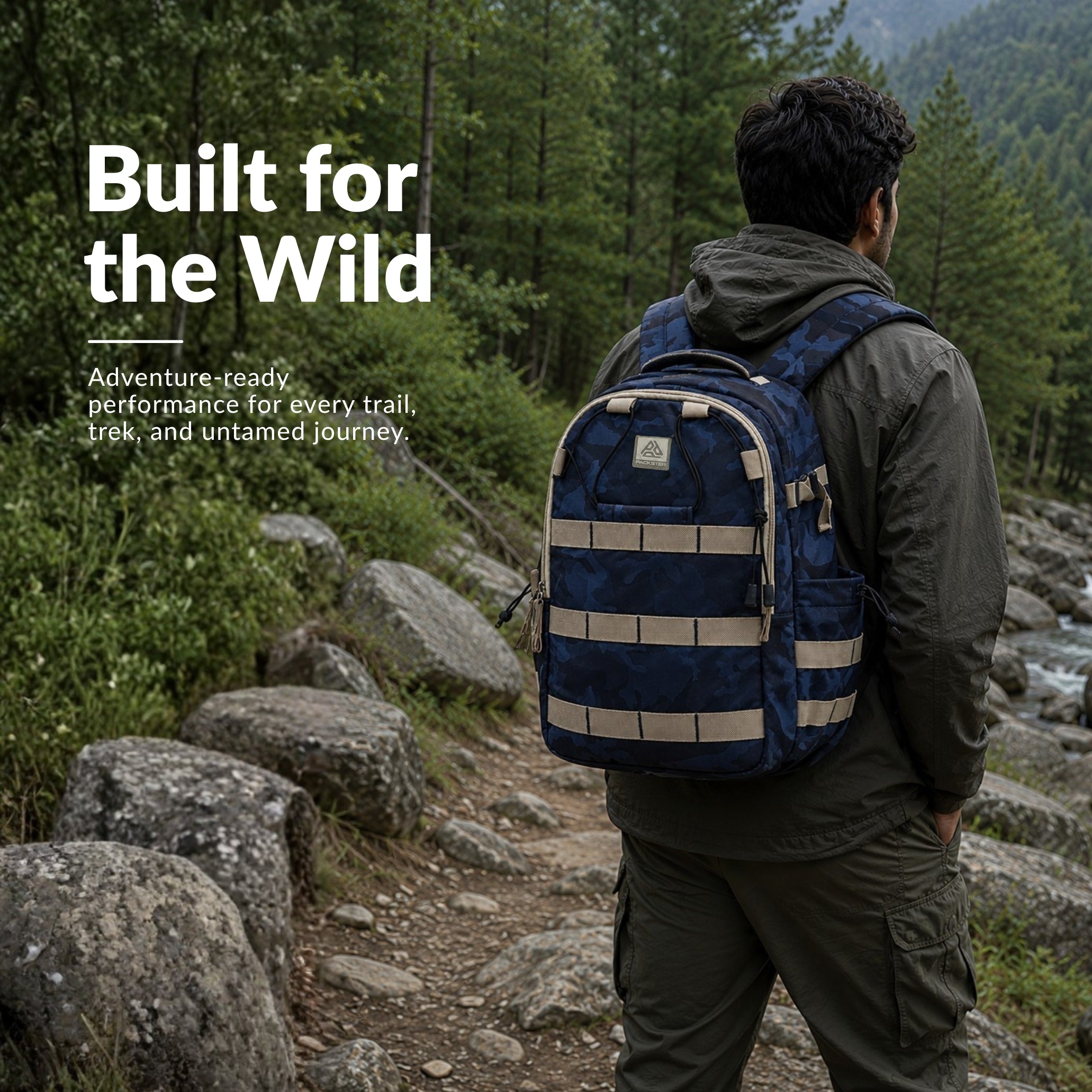  Navy Blue Travel Backpack 