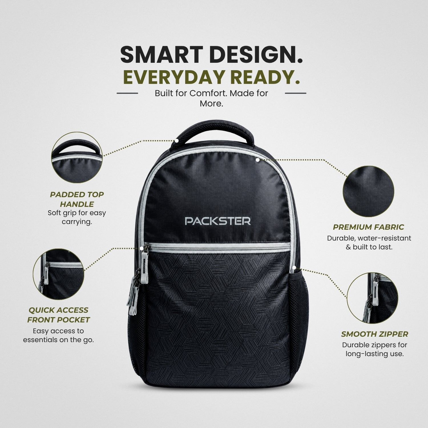 black travel backpack