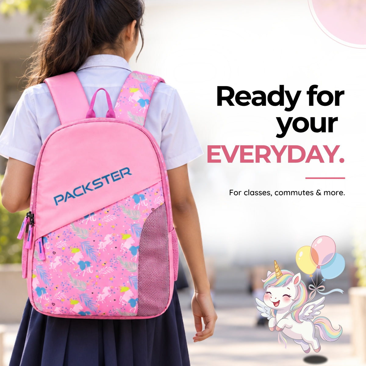 Pink Unicorn Backpack for Girls