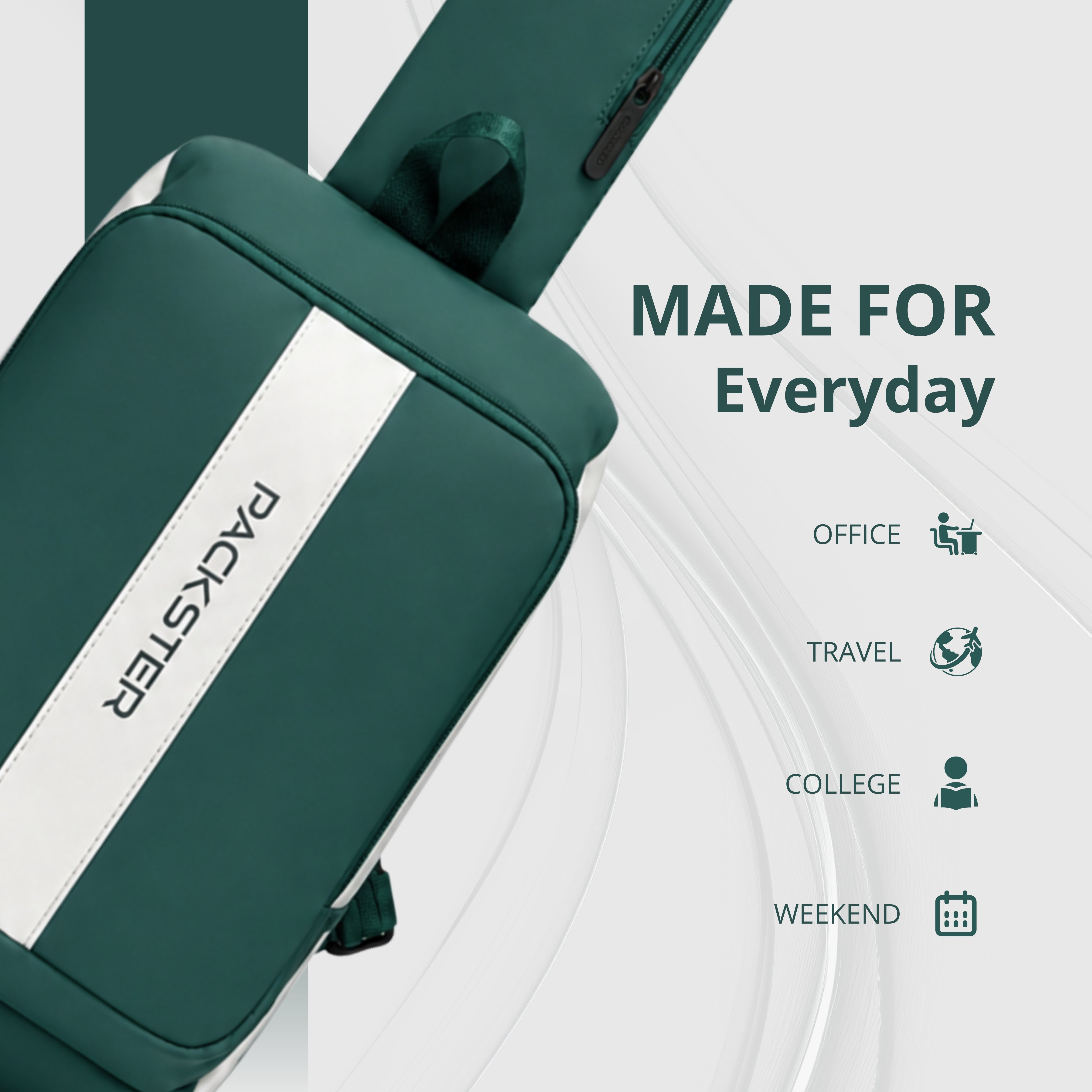 Pine Green Sling Bag for Men &amp; Women