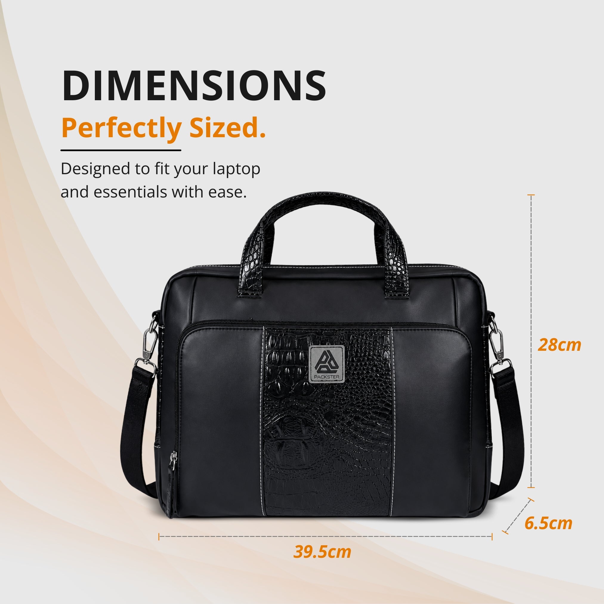 Black Executive Messenger Bag for Men